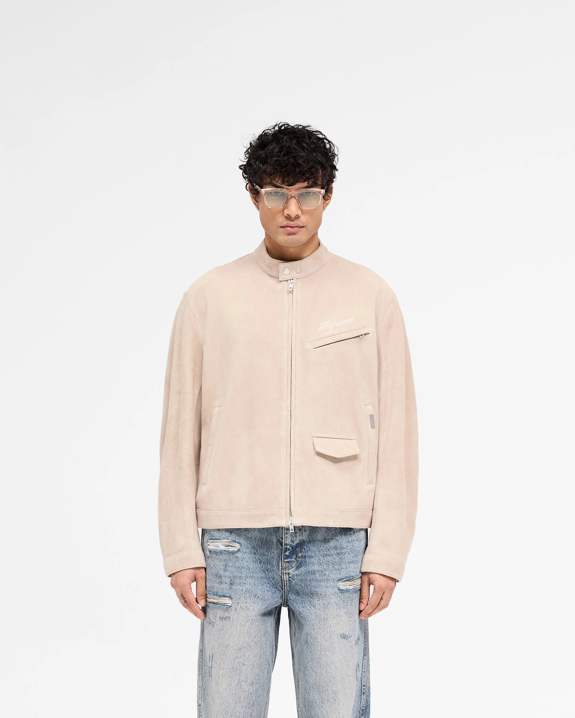 Overdrive Suede Jacket - Beige - Image 3