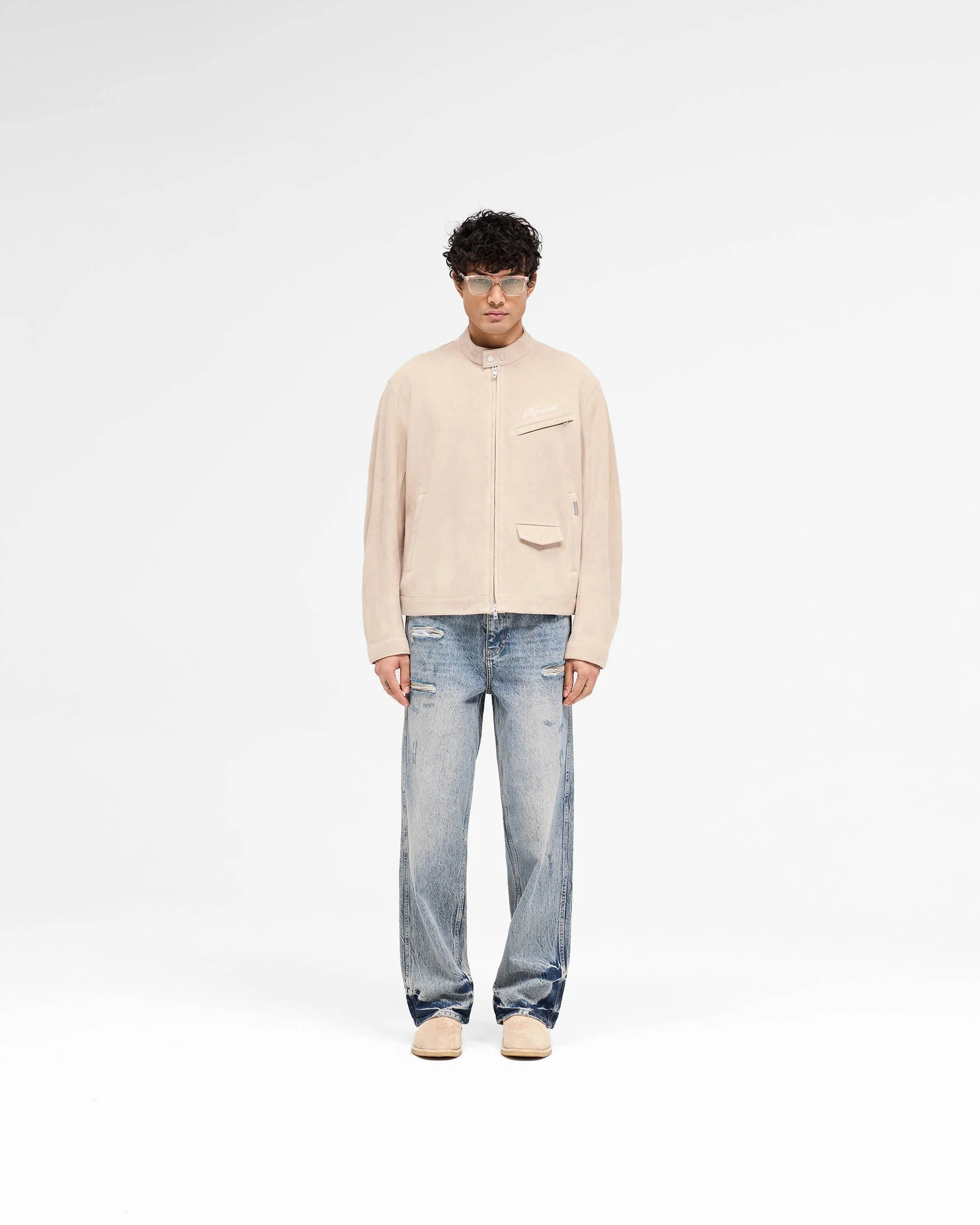 Overdrive Suede Jacket - Beige - Image 5