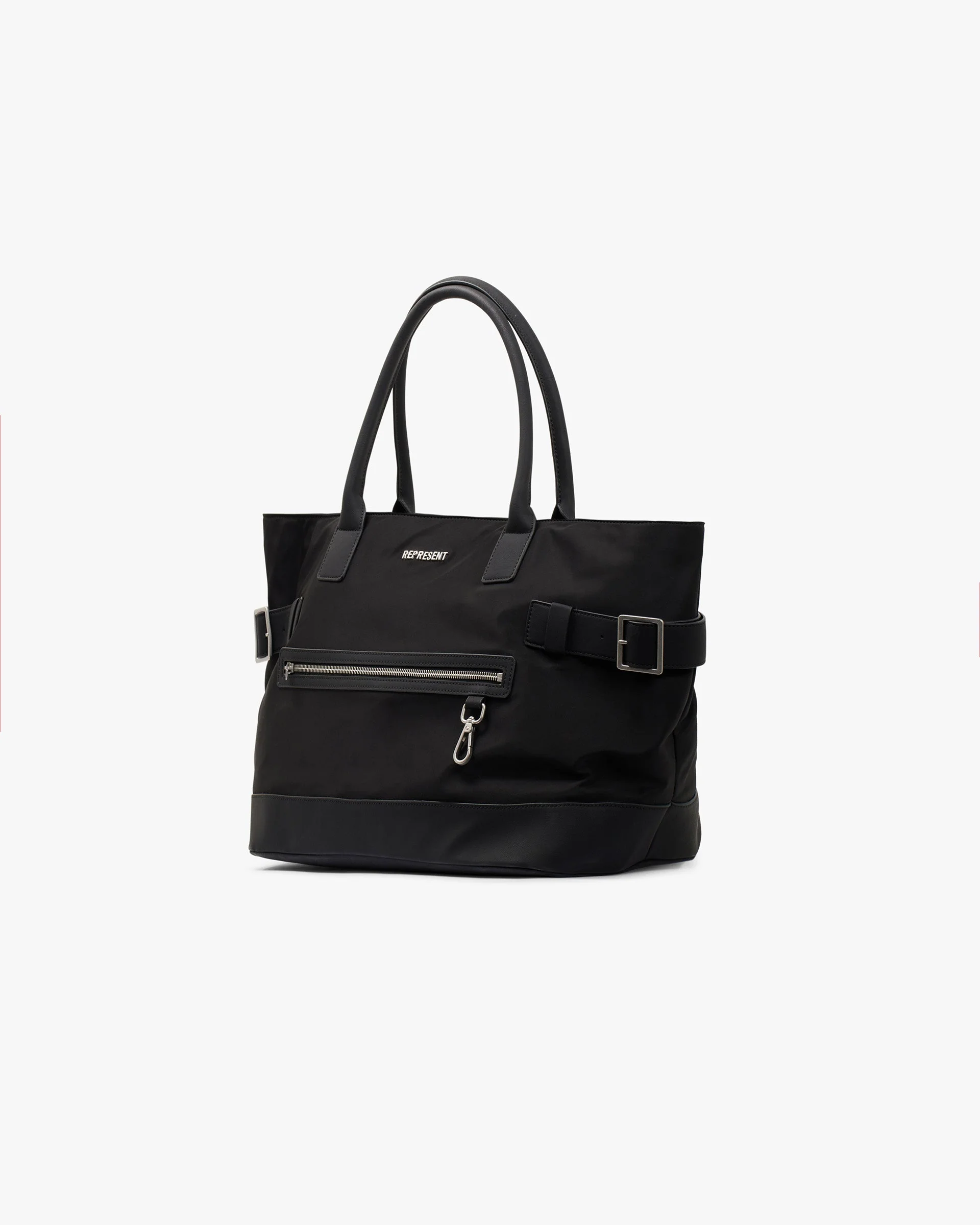 Oversized Nylon Carry Bag - Black - Image 2