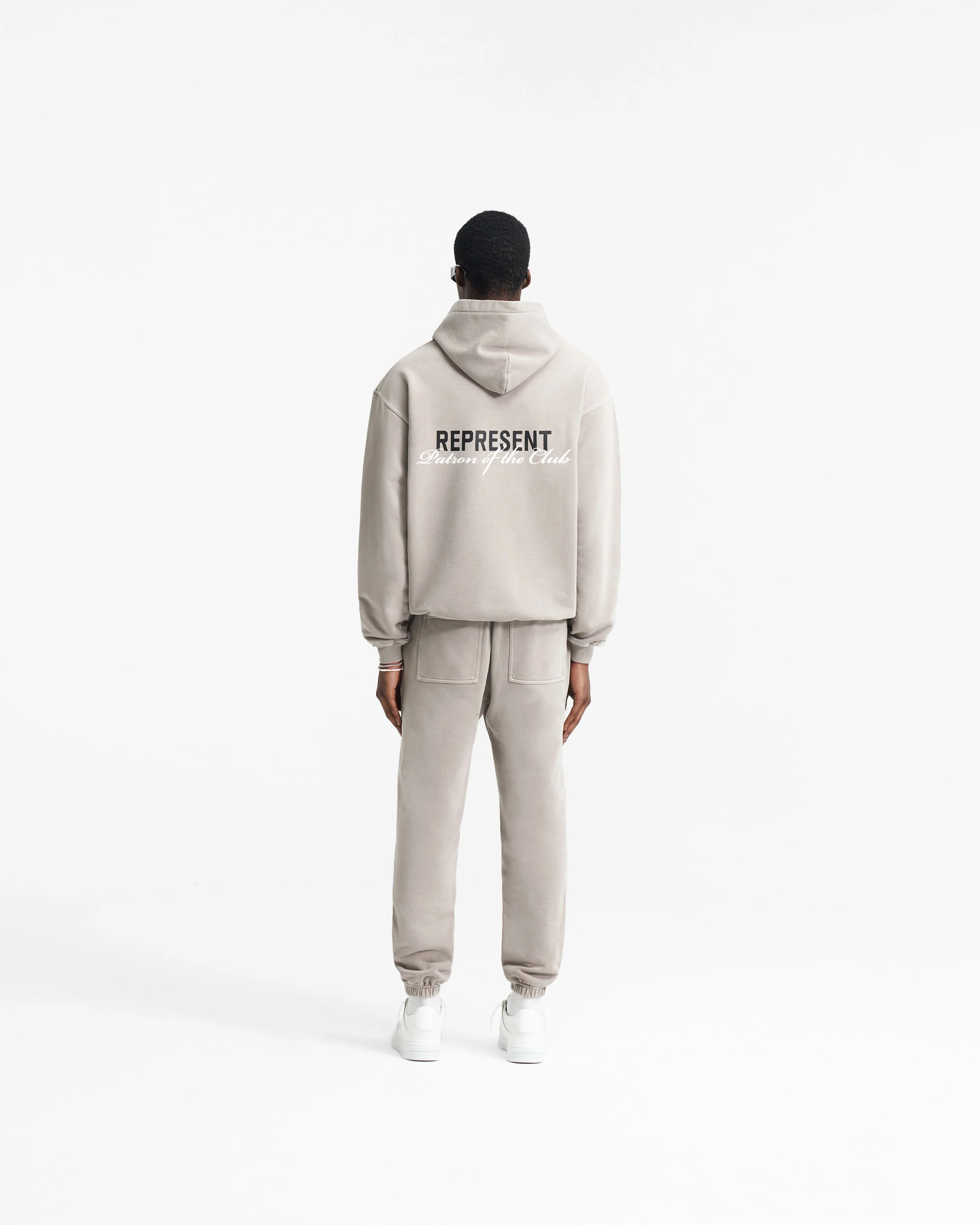 Patron Of The Club Hoodie - Mudstone - Image 10