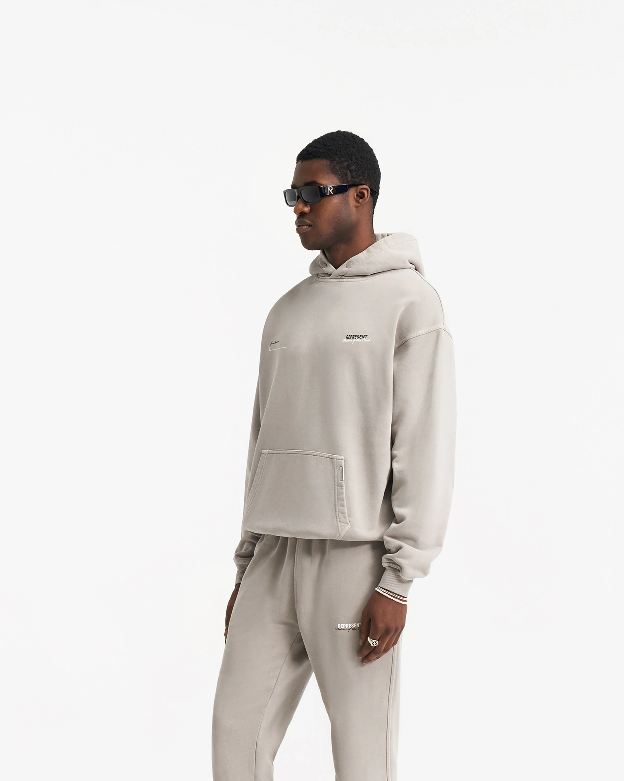 Patron Of The Club Hoodie - Mudstone - Image 4