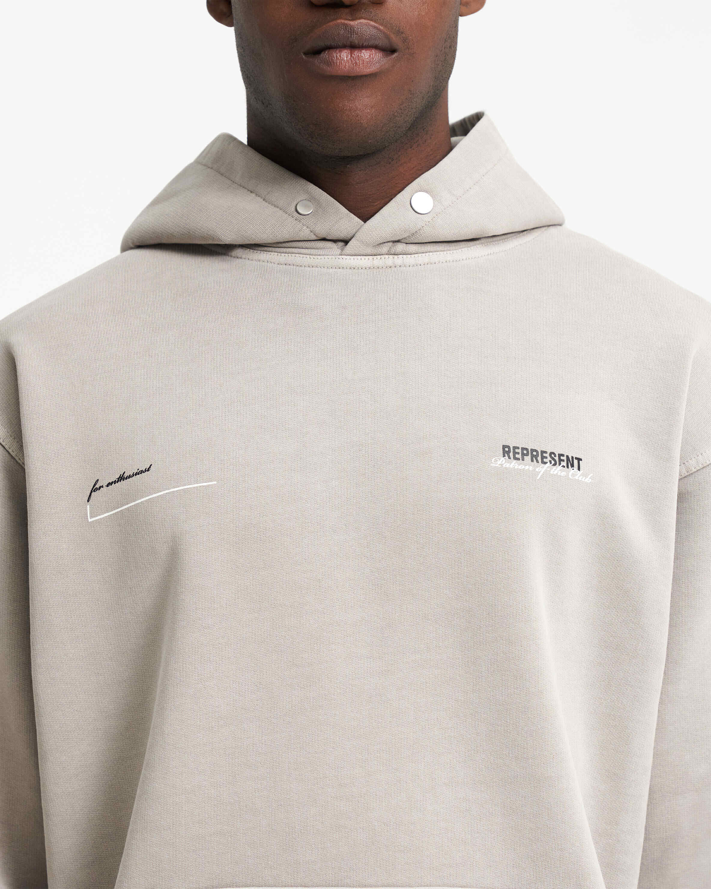 Patron Of The Club Hoodie - Mudstone - Image 6
