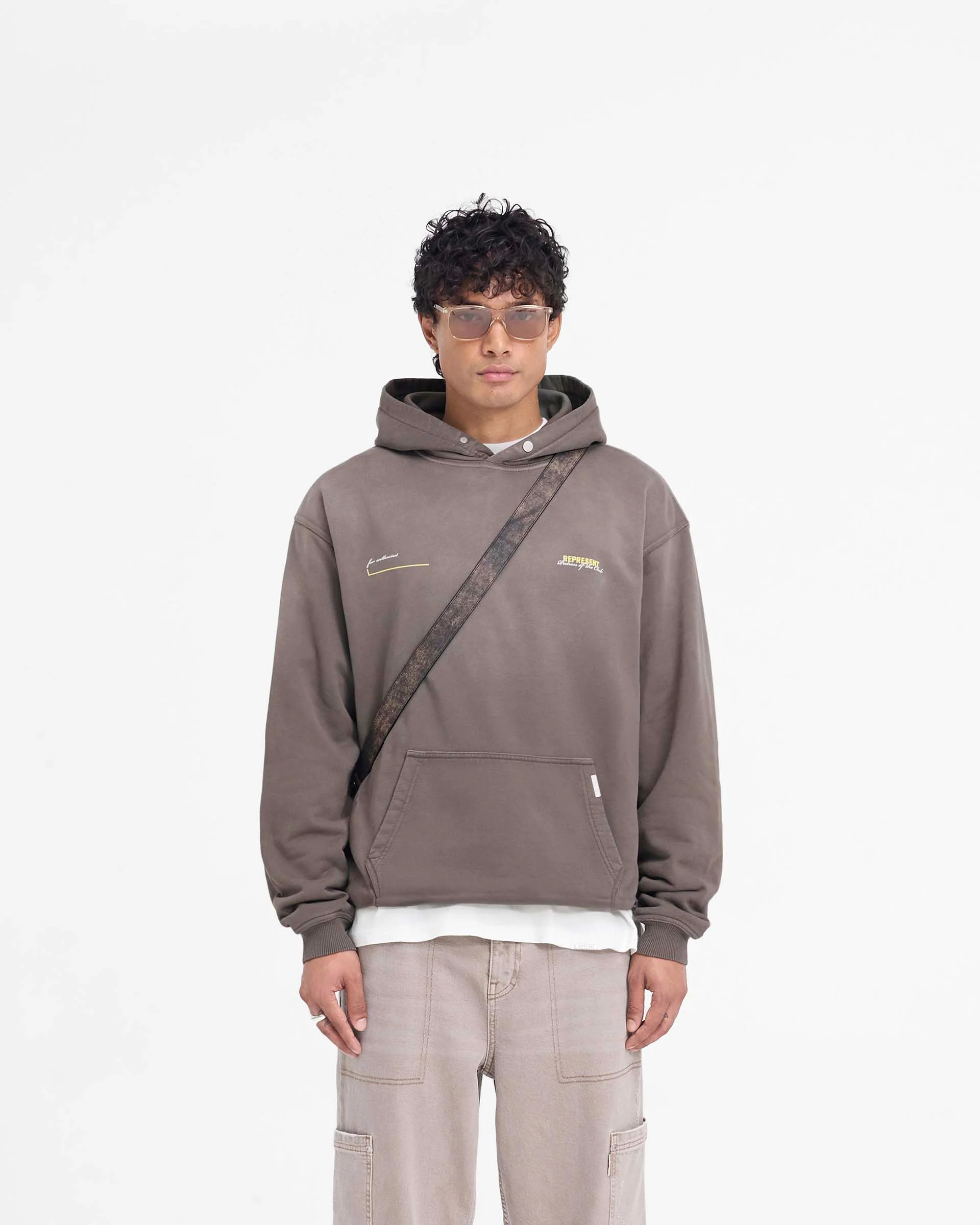 Patron Of The Club Hoodie - Washed Olive - Image 3