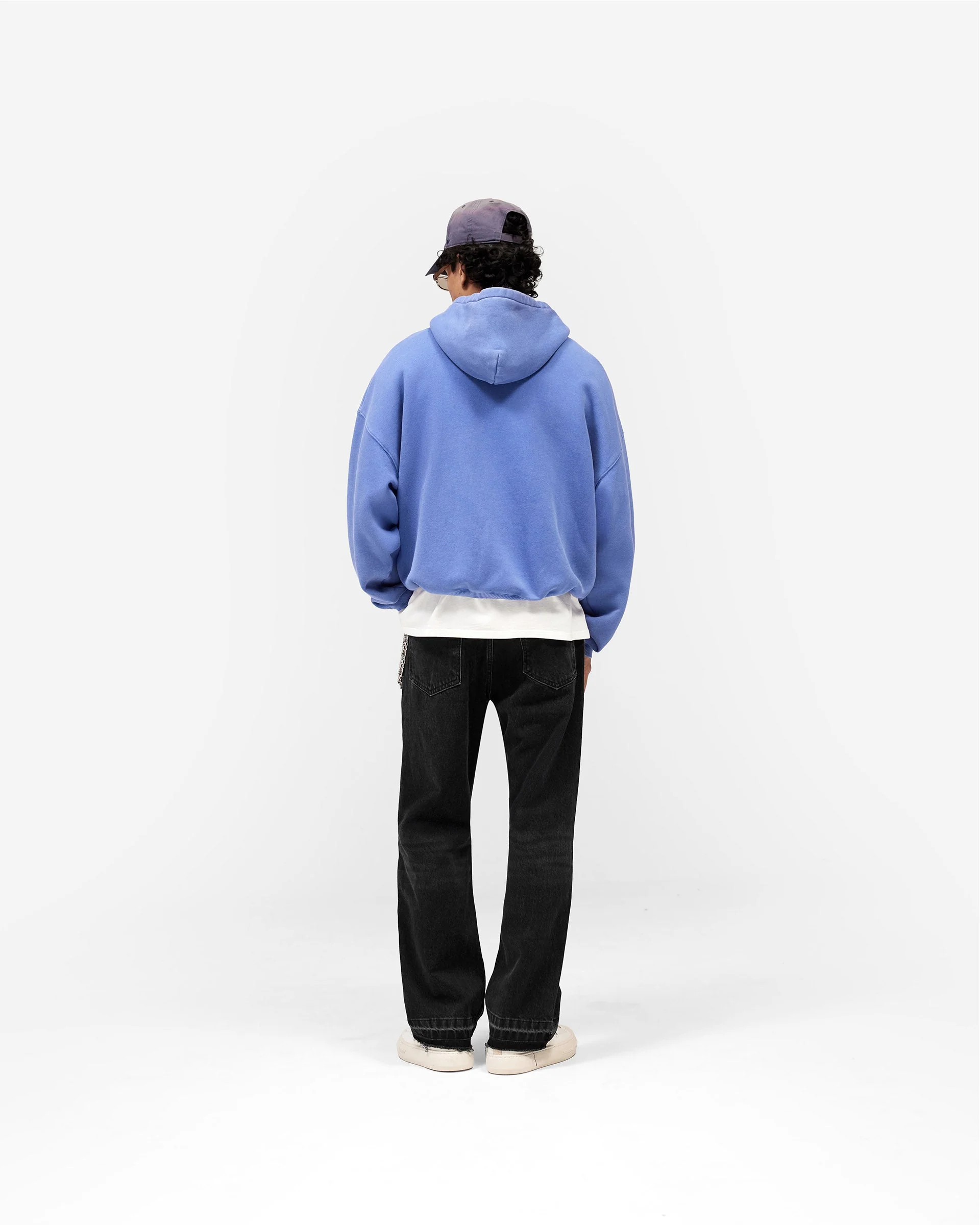 Pegasus Zip Through Hoodie - Indigo - Image 9