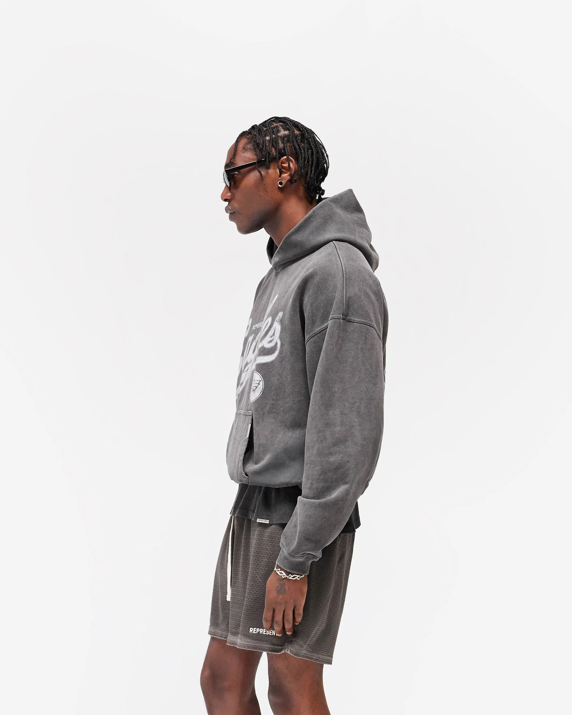 Philadelphia Eagles x Represent Hoodie - Vintage Grey - Image 5