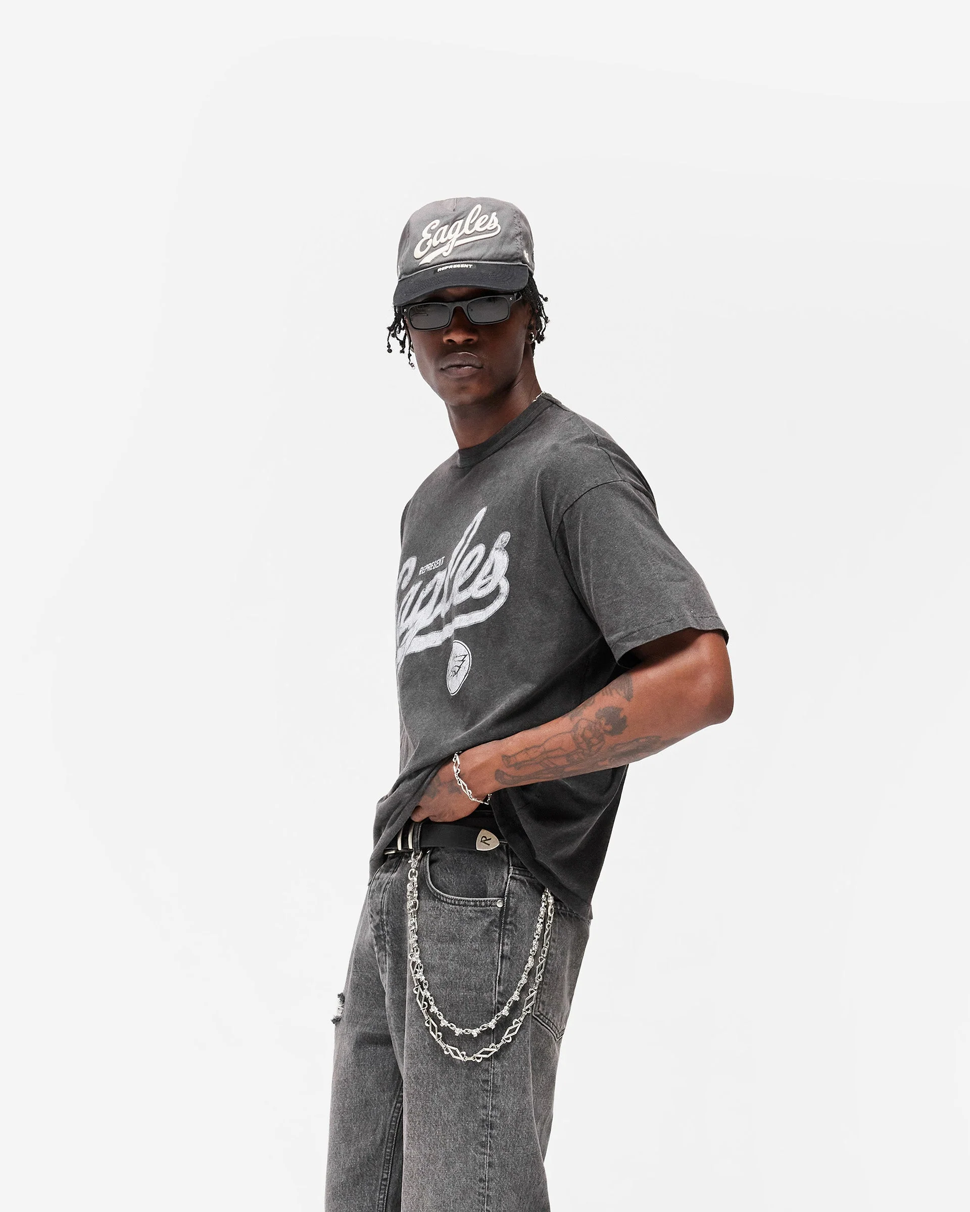 Philadelphia Eagles x Represent T-Shirt - Vintage Grey - Image 4