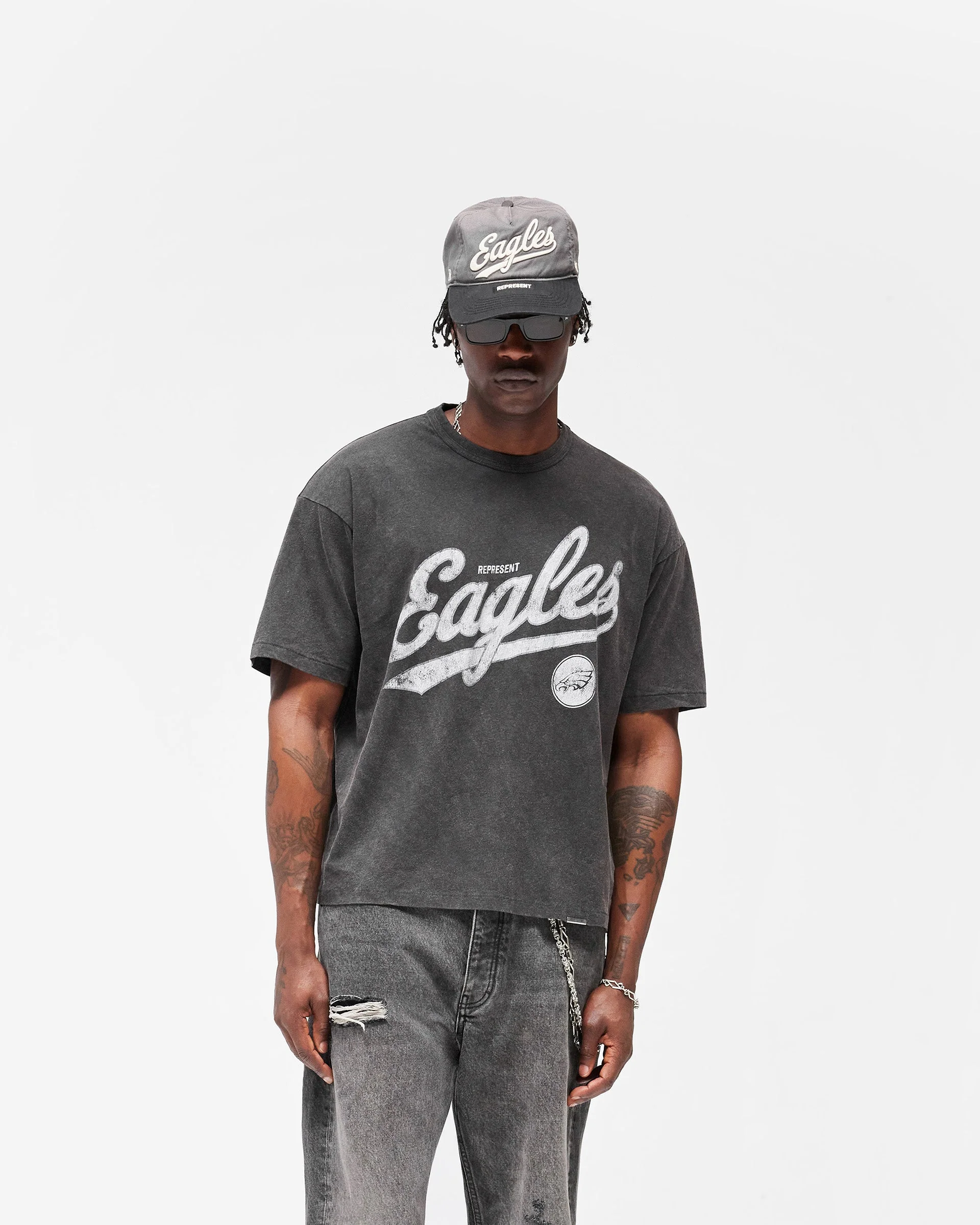Philadelphia Eagles x Represent T-Shirt - Vintage Grey - Image 5