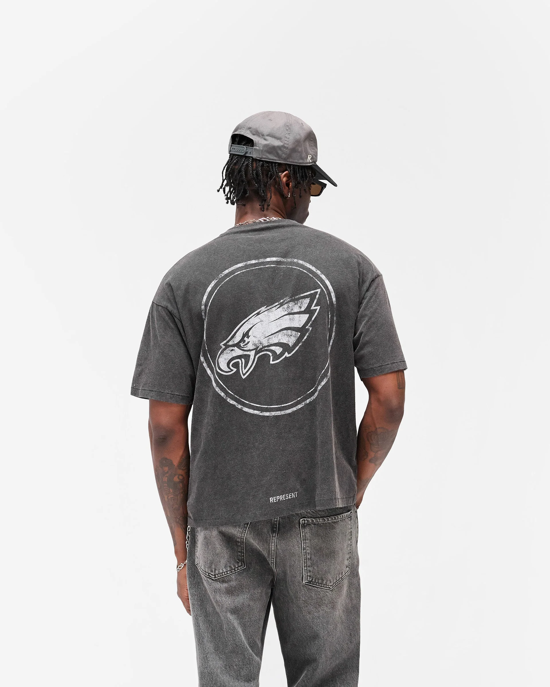 Philadelphia Eagles x Represent T-Shirt - Vintage Grey - Image 6