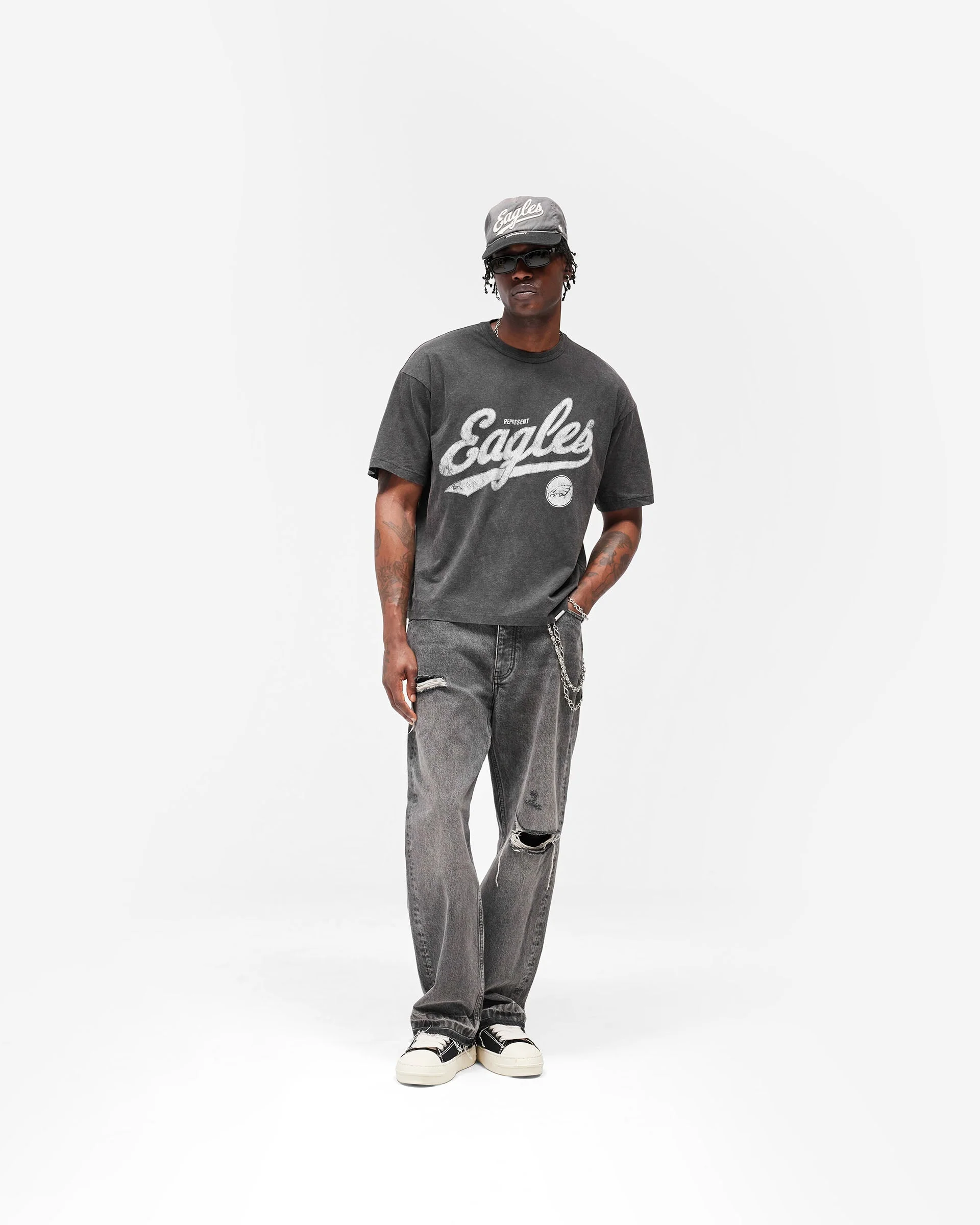 Philadelphia Eagles x Represent T-Shirt - Vintage Grey - Image 7