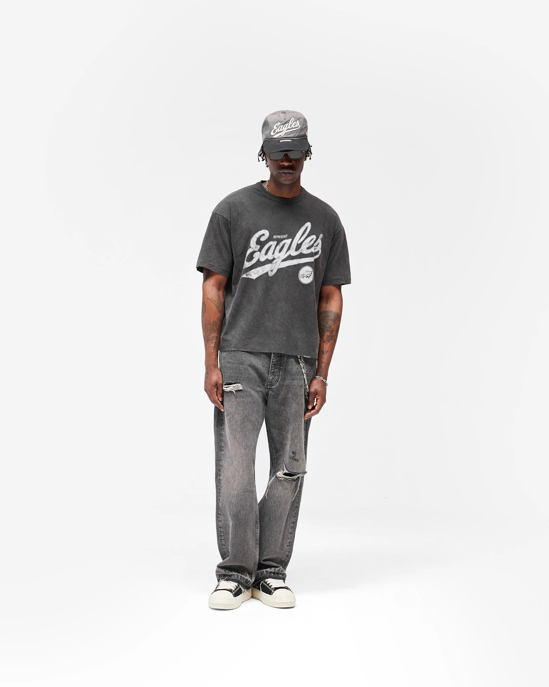 Philadelphia Eagles x Represent T-Shirt - Vintage Grey - Image 9