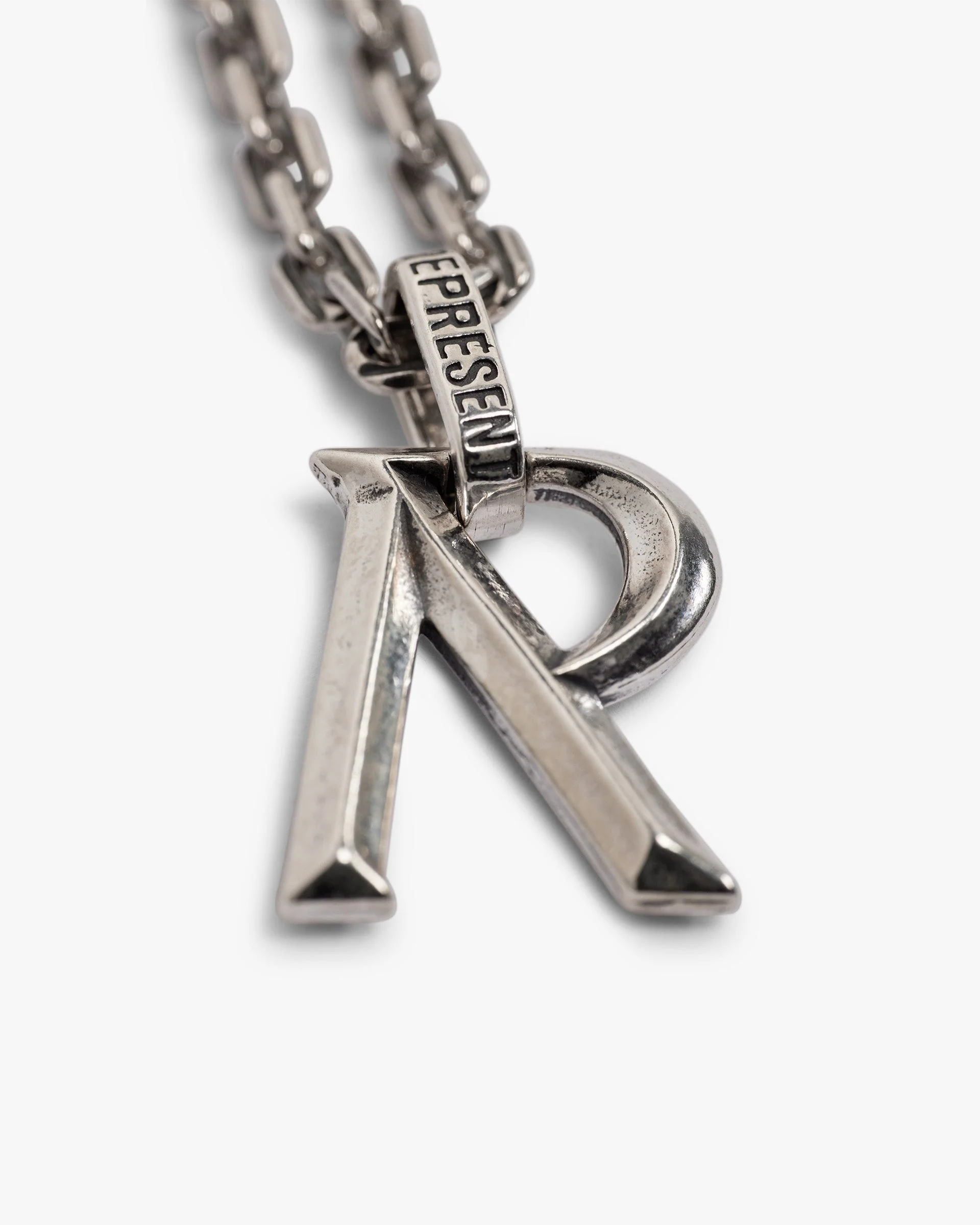 R Pendant Necklace - Silver - Image 2