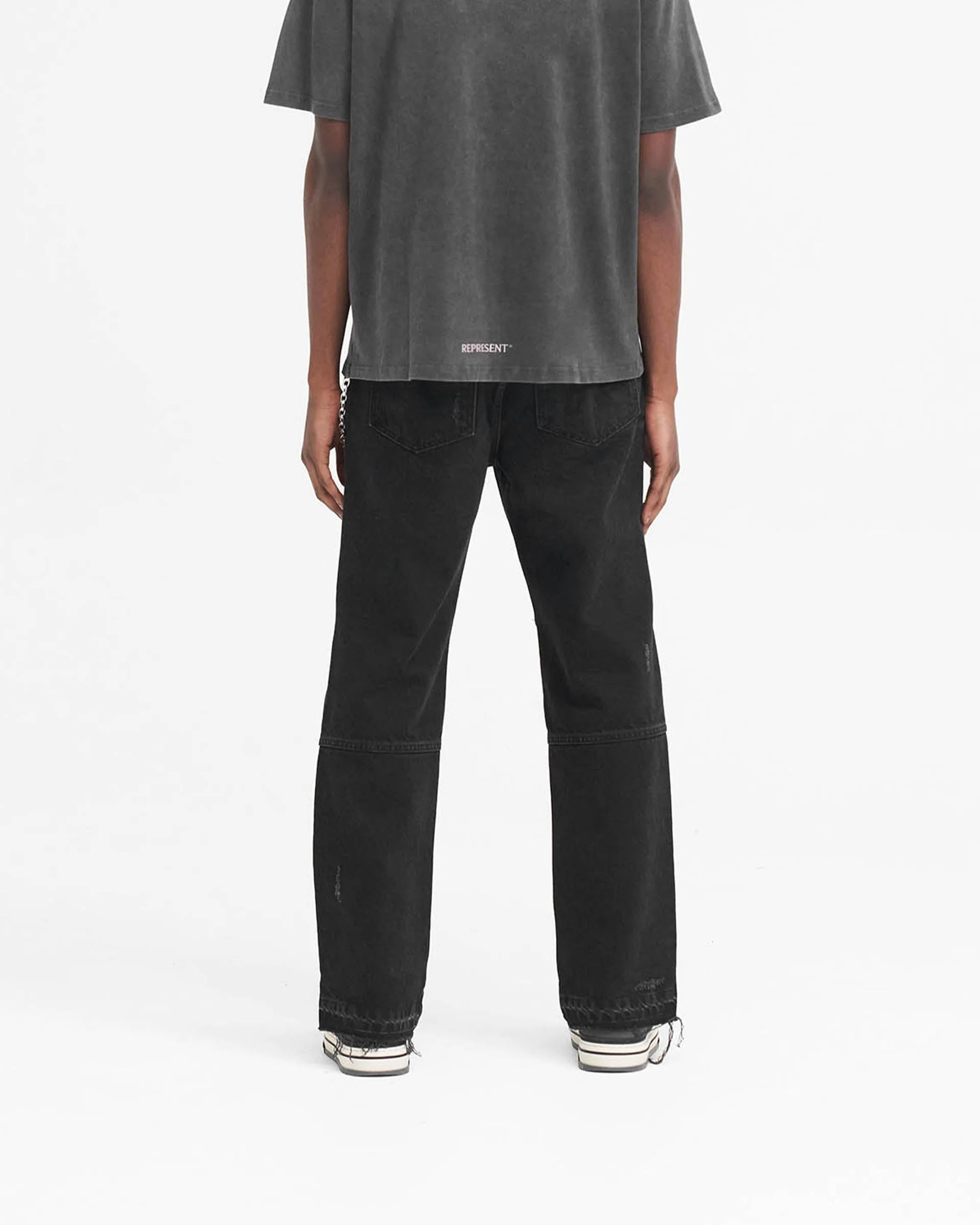 R2 Stepped Hem Denim - Off Black - Image 4