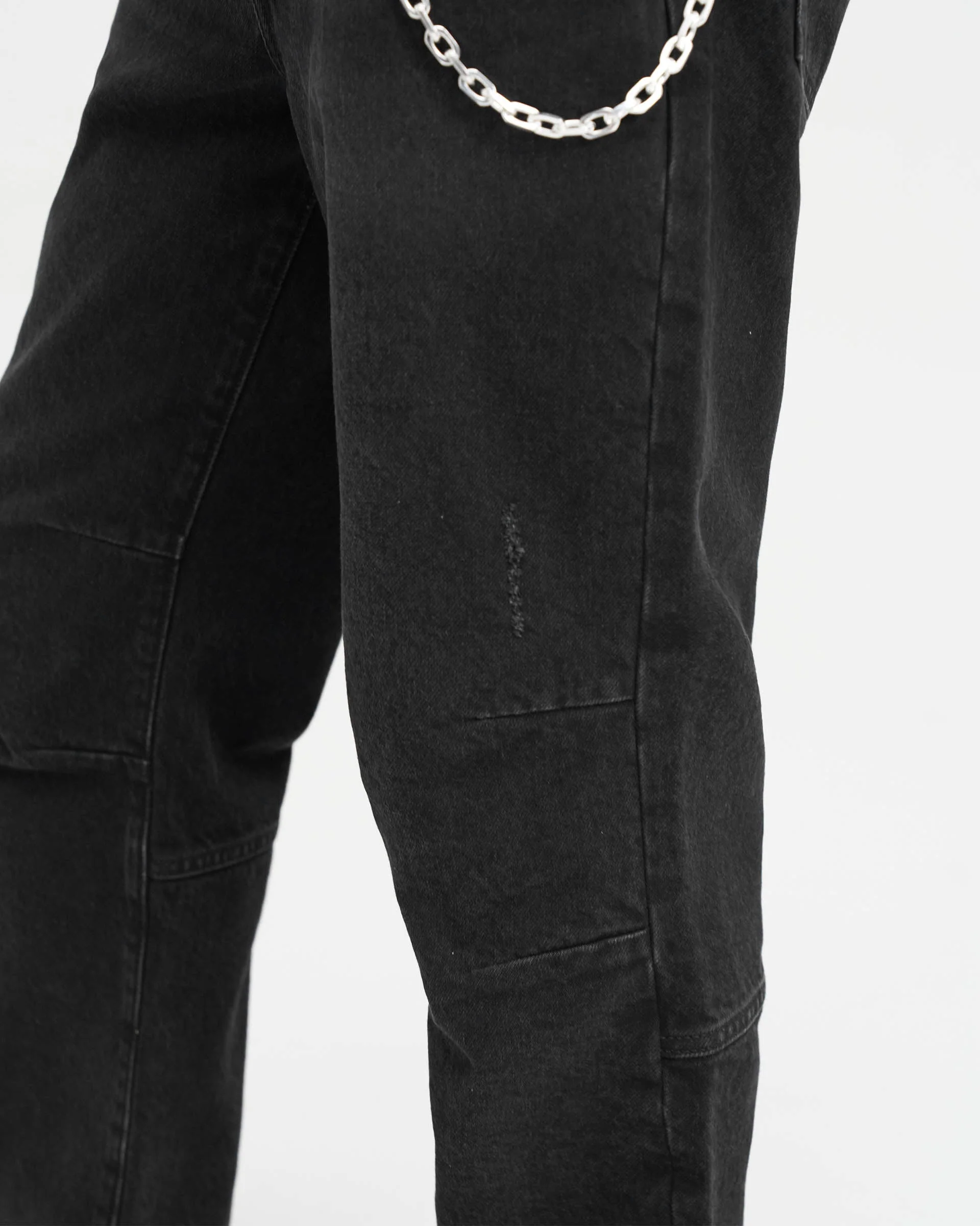 R2 Stepped Hem Denim - Off Black - Image 6