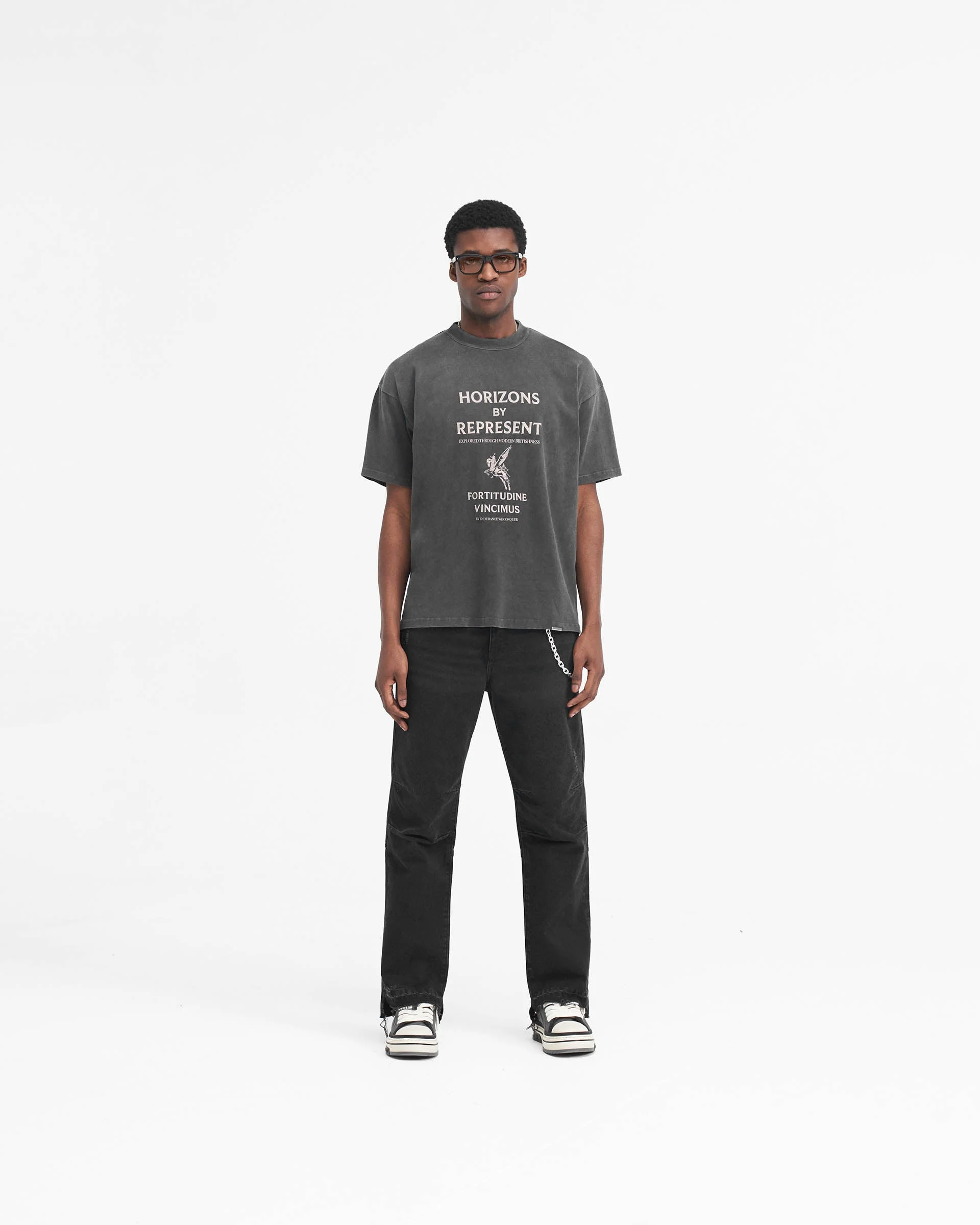 R2 Stepped Hem Denim - Off Black - Image 7