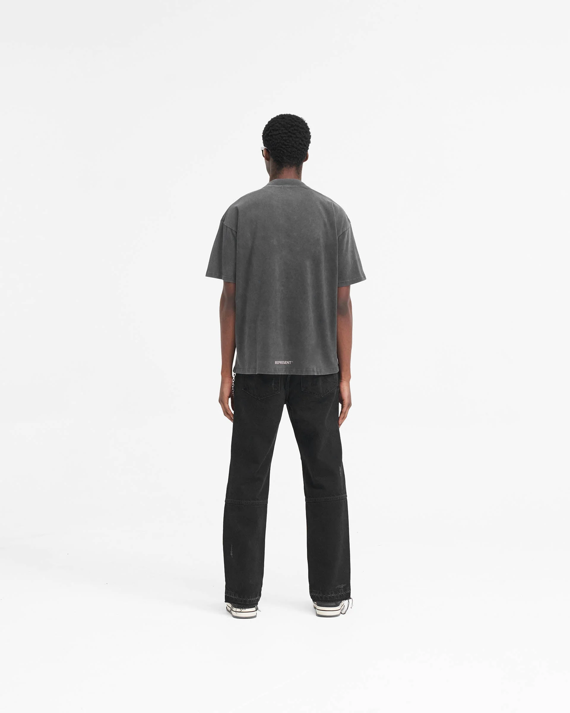 R2 Stepped Hem Denim - Off Black - Image 9