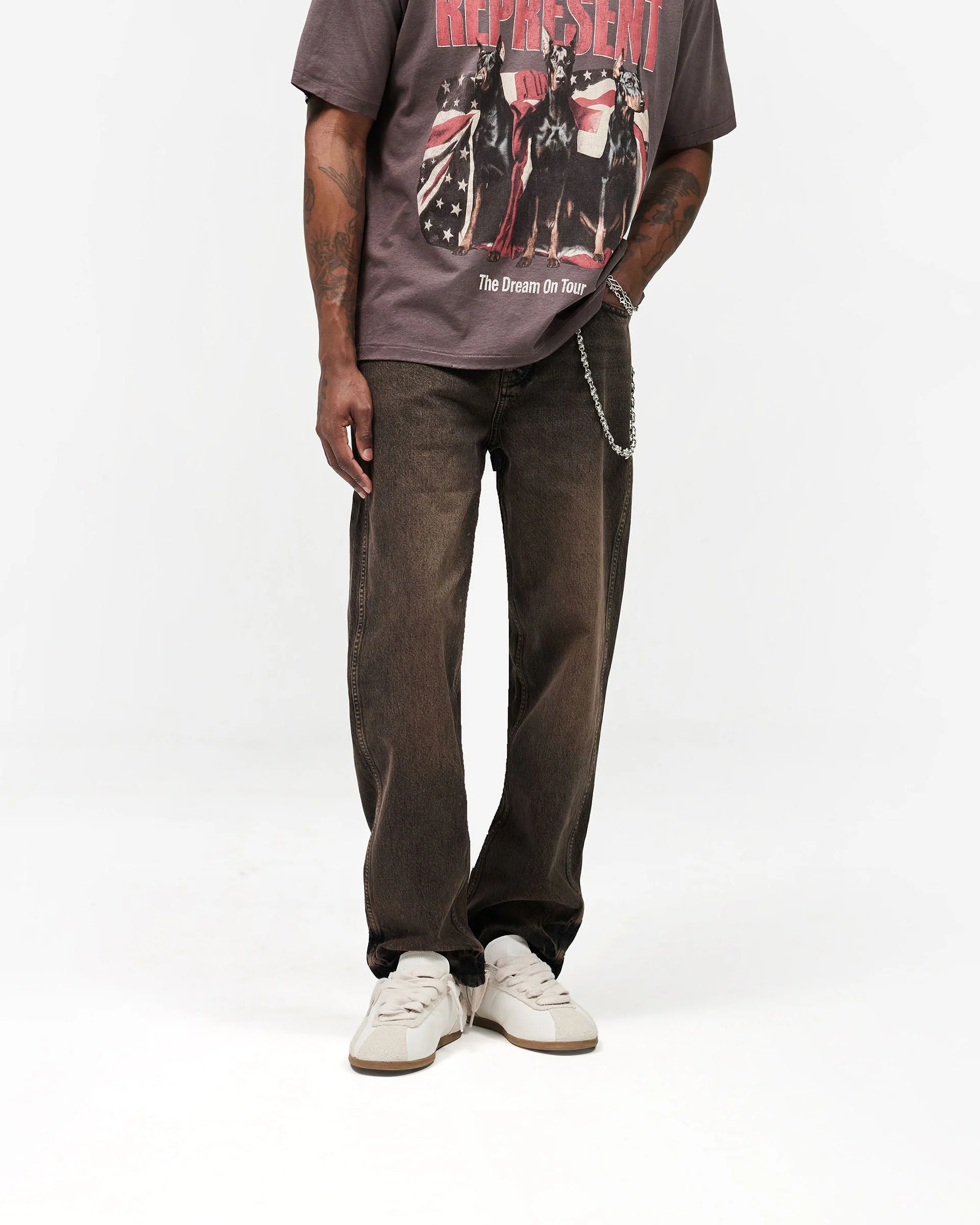 R2 Straight Leg Denim - Bark - Image 3