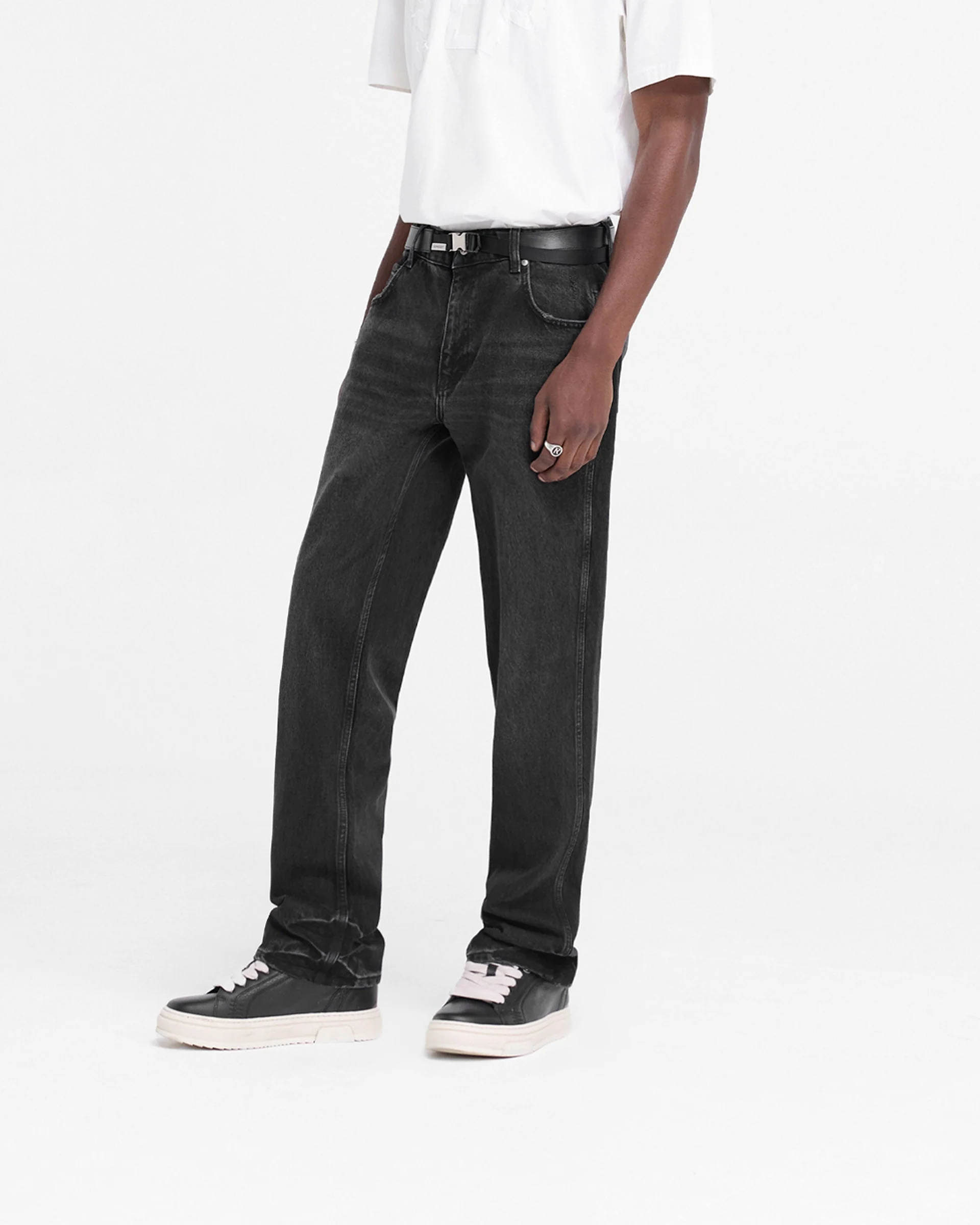 R2 Straight Leg Denim - Black - Image 4