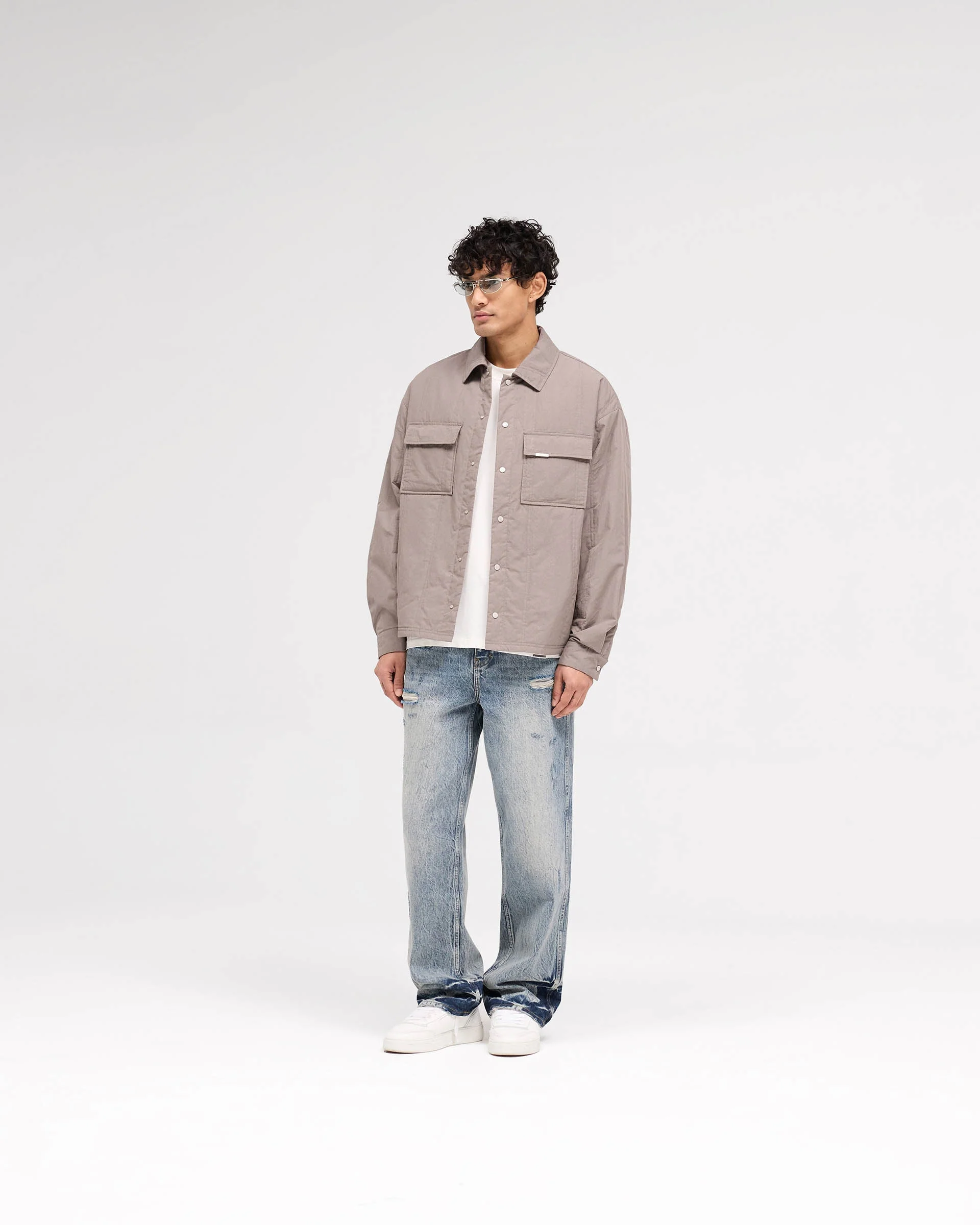 R3 Distressed Baggy Denim - Blue Cream - Image 6