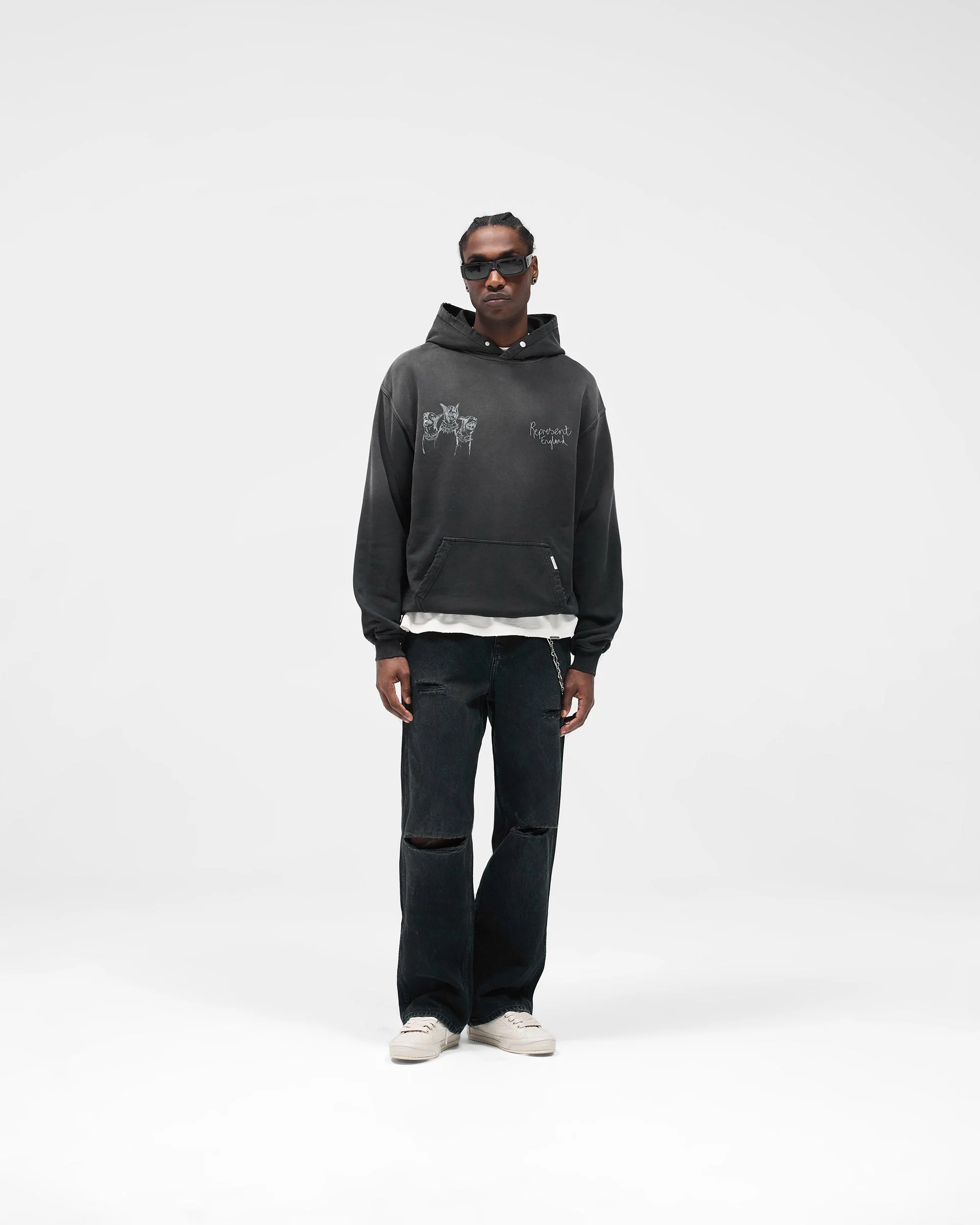 R3 Distressed Baggy Denim - Petrol - Image 5