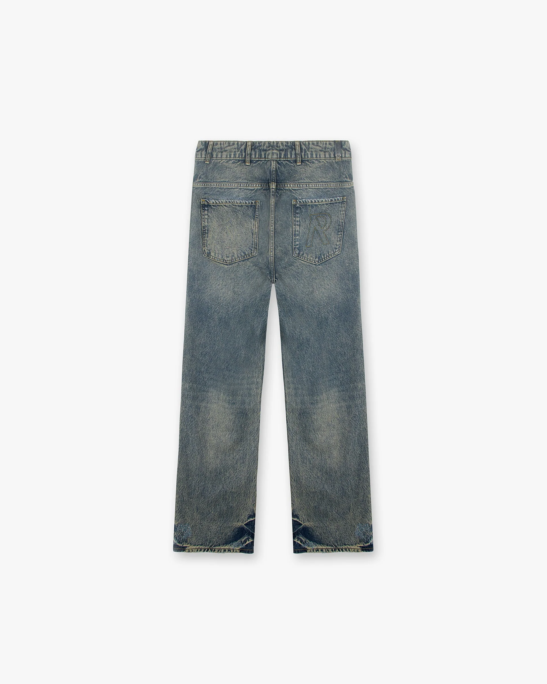 R3D Double Destroyer Baggy Denim - Blue Cream - Image 2