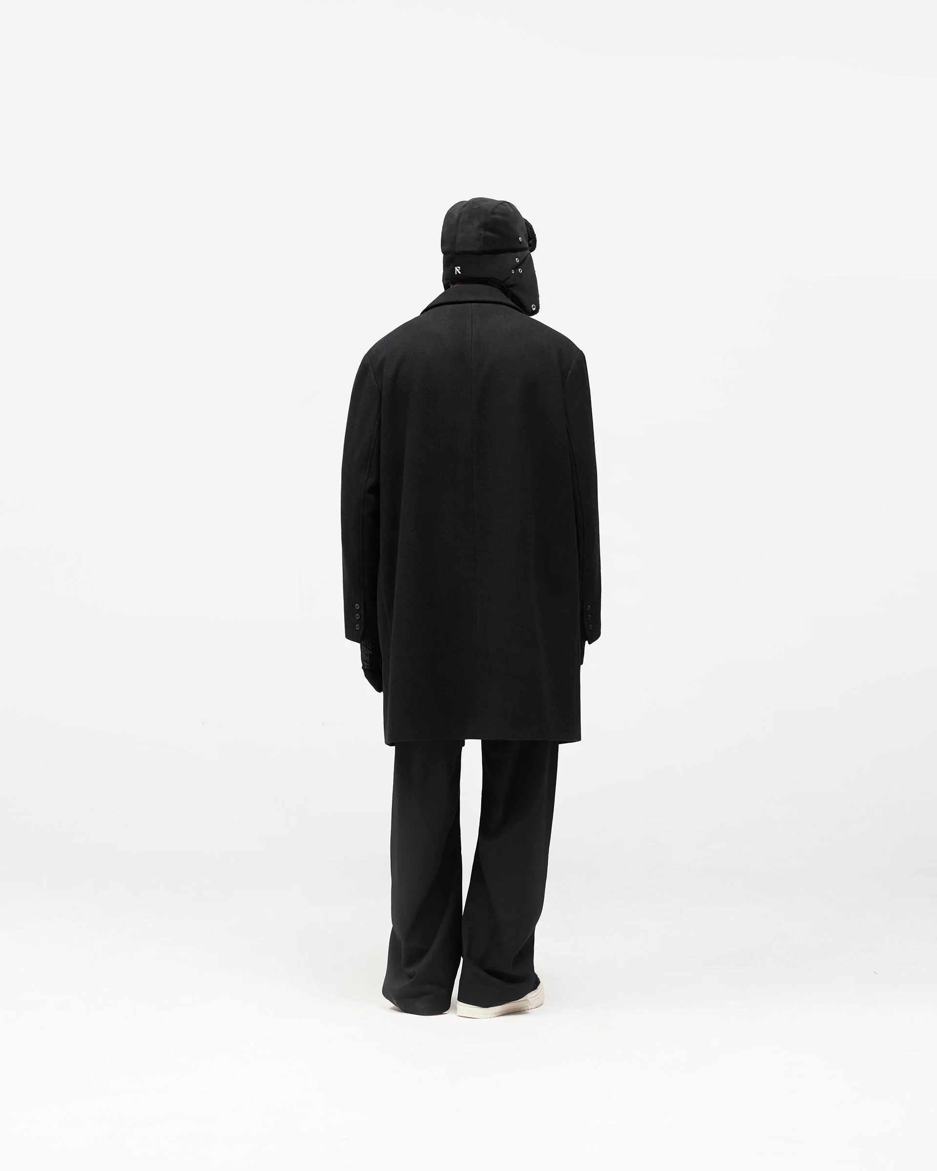 Relaxed Overcoat - Jet Black - Image 14