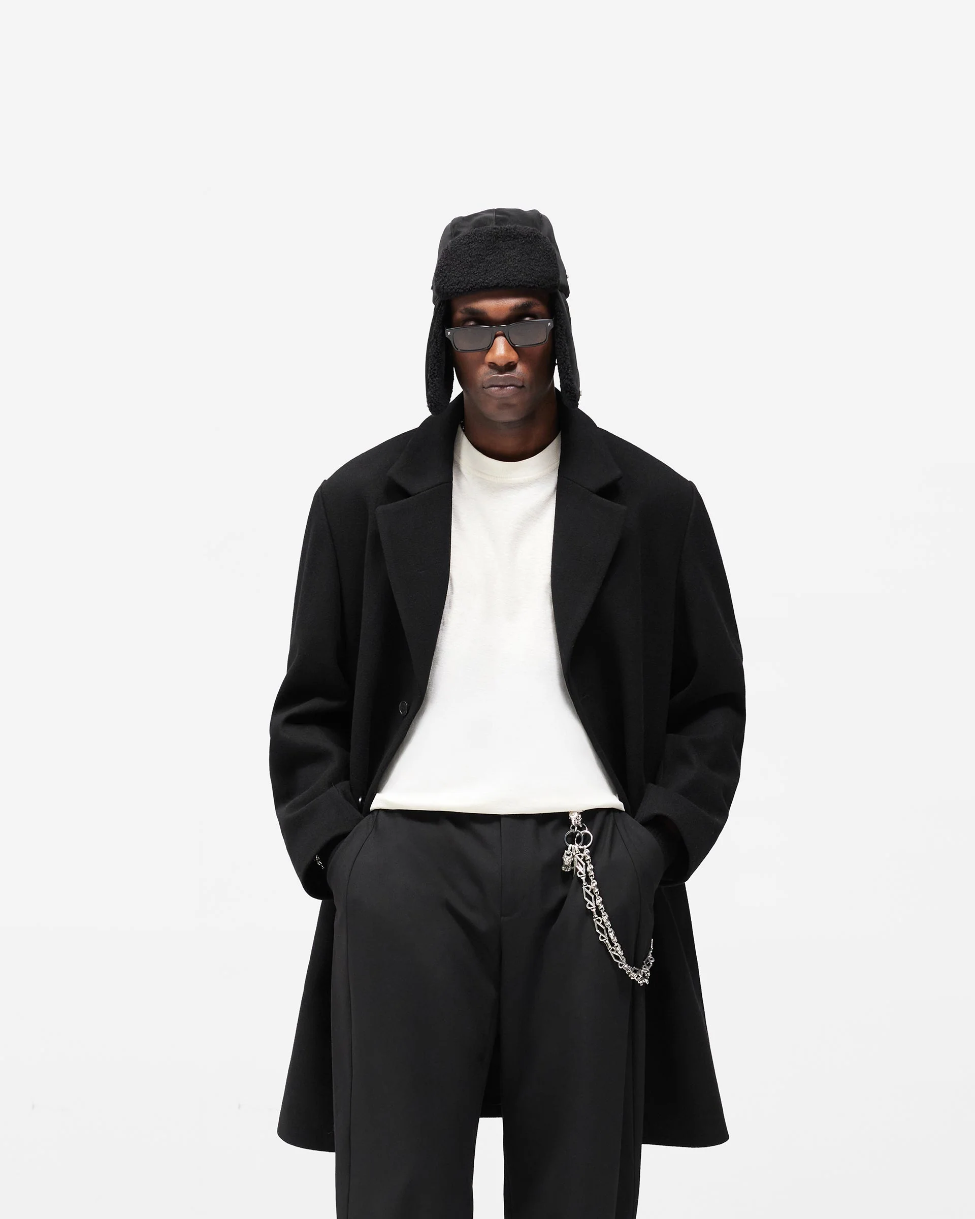 Relaxed Overcoat - Jet Black - Image 2