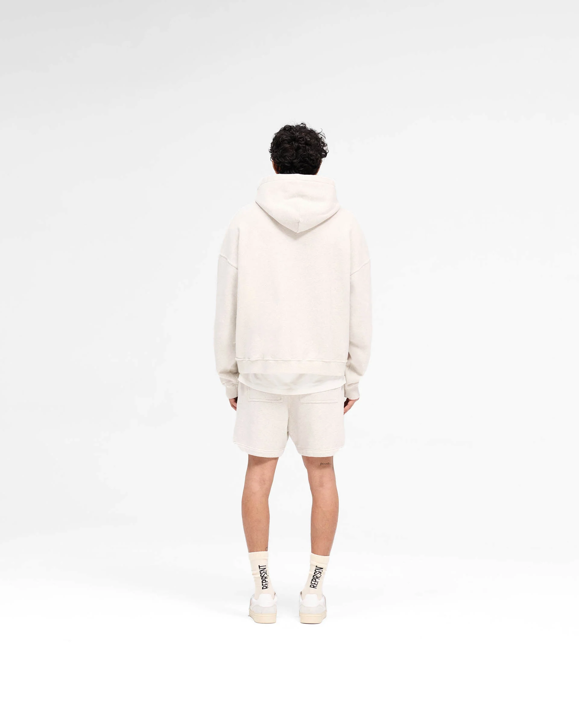 Rep Applique Hoodie - Cream Marl - Image 7