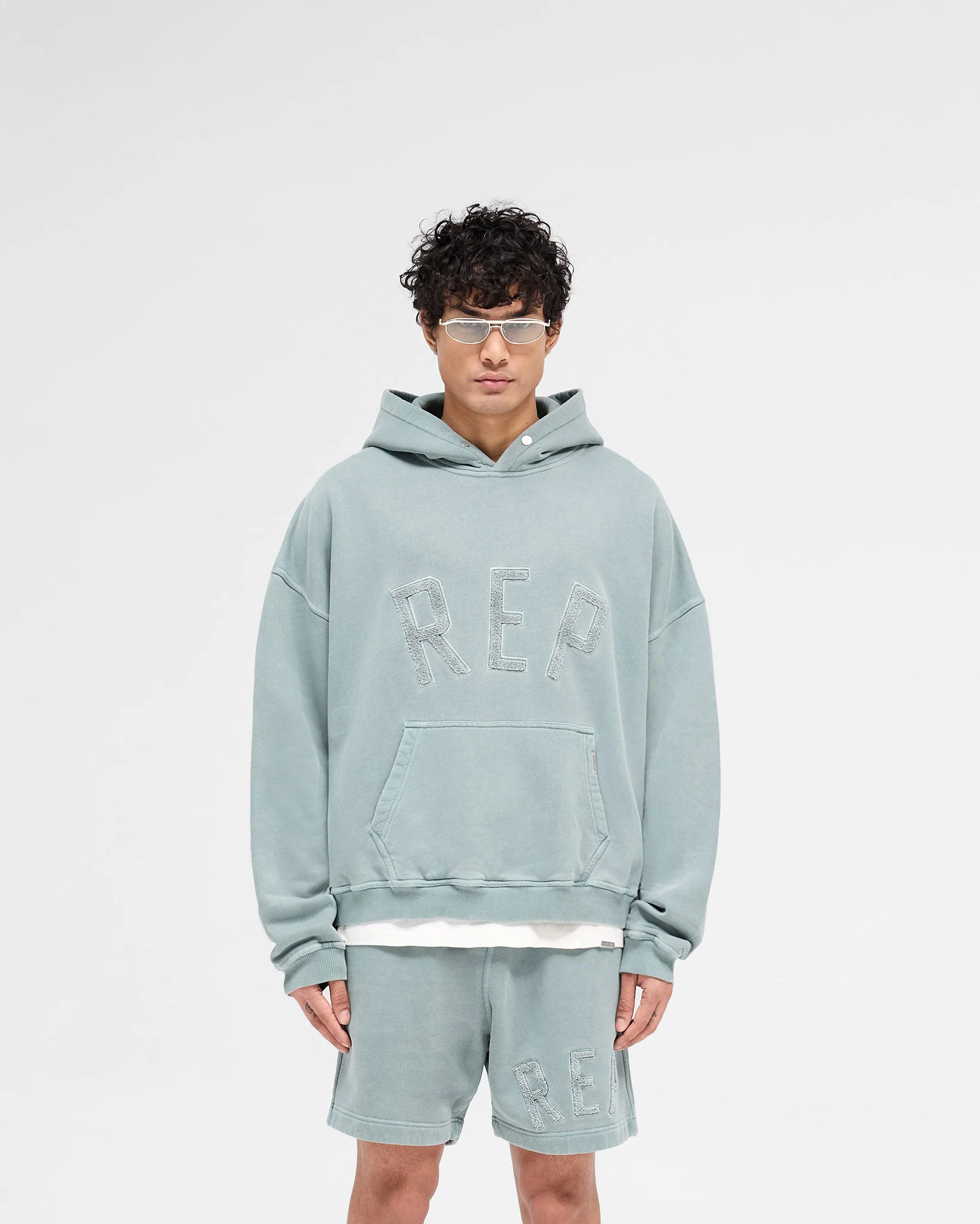 Rep Applique Hoodie - Forest Green - Image 3