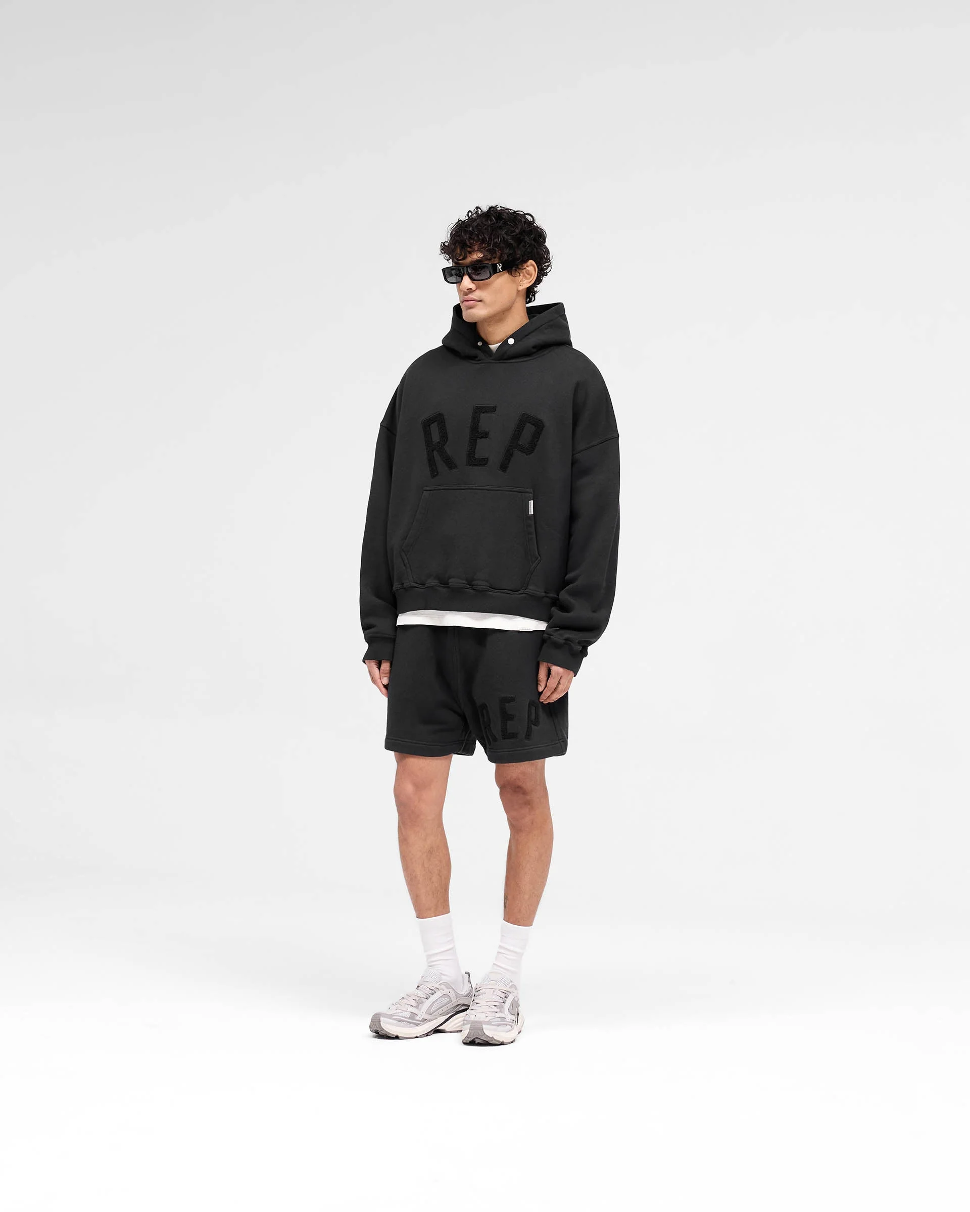 Rep Applique Hoodie - Off Black - Image 6