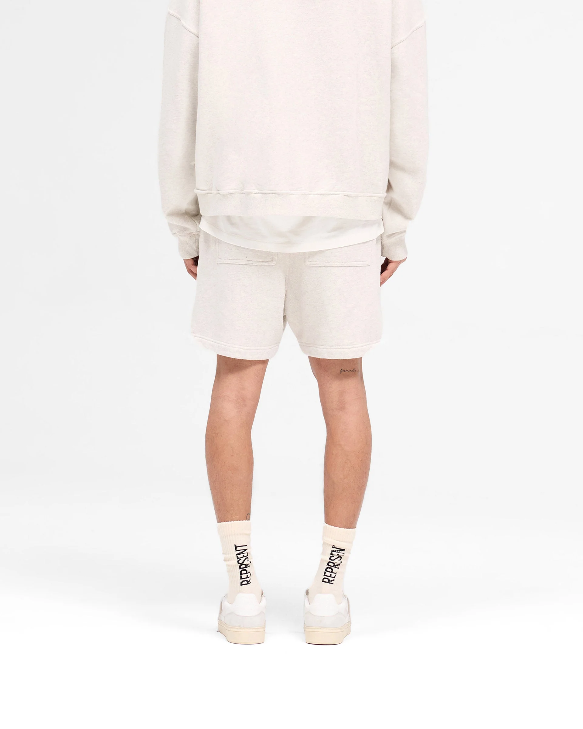 Rep Applique Shorts - Cream Marl - Image 4