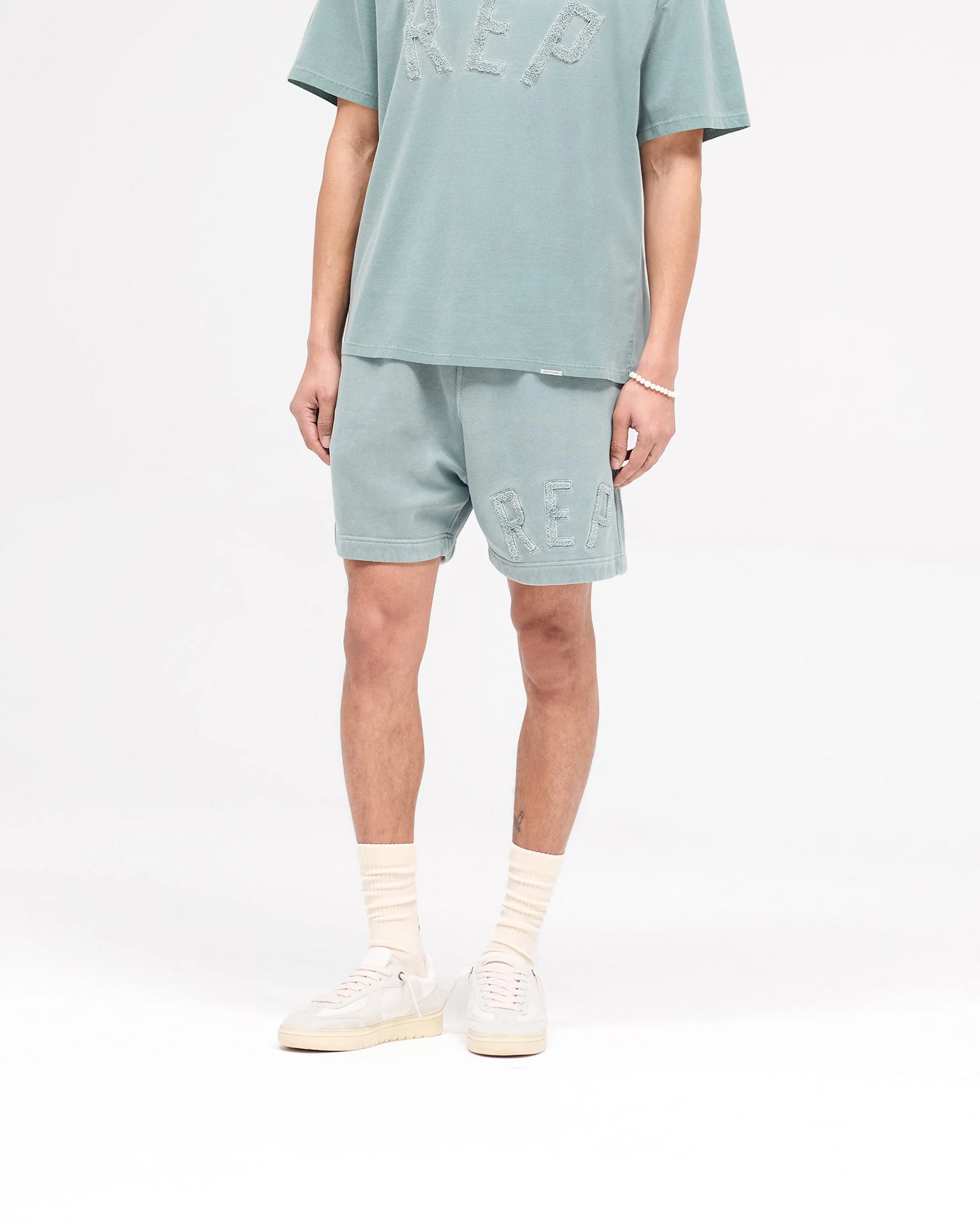 Rep Applique Shorts - Forest Green - Image 2