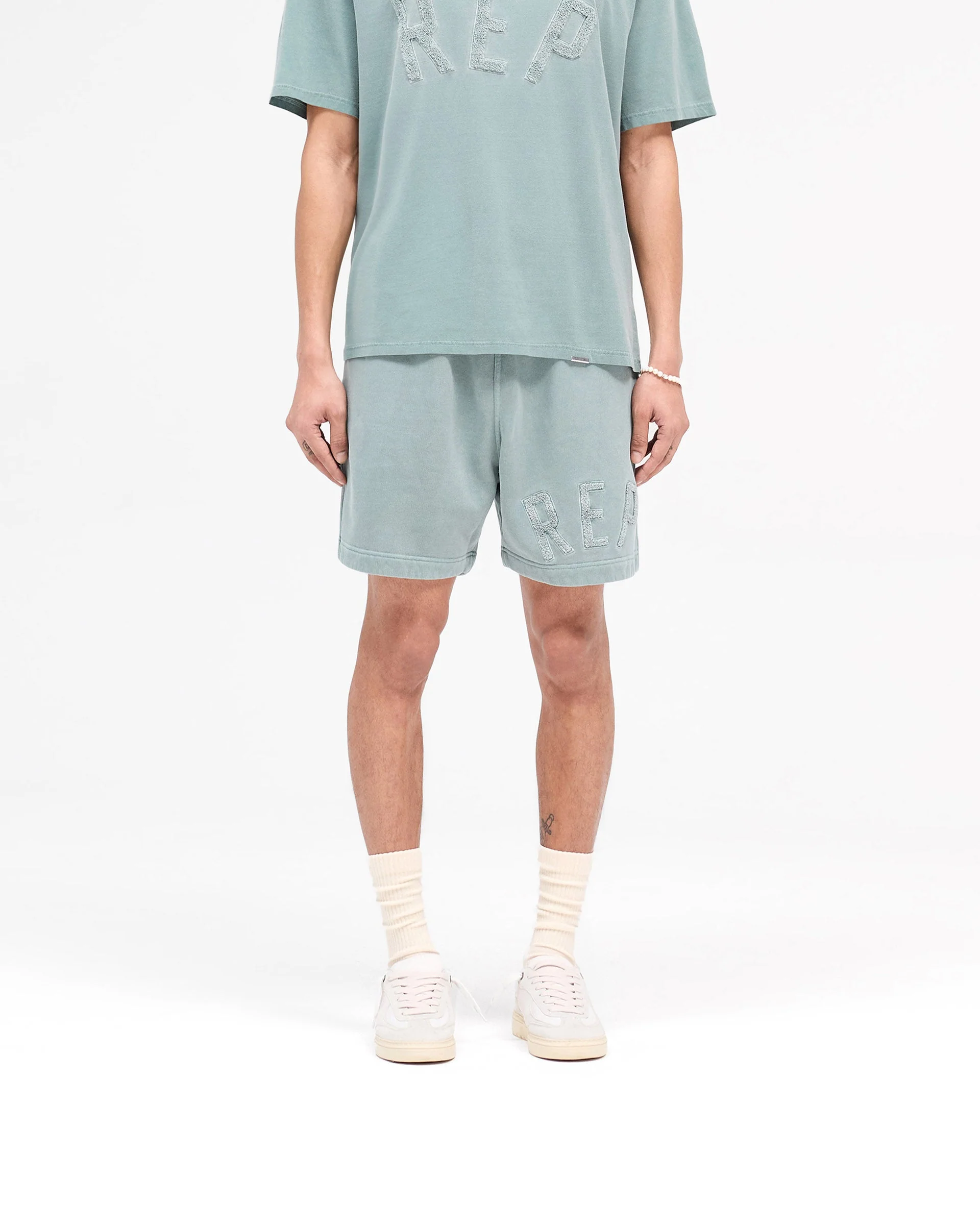 Rep Applique Shorts - Forest Green - Image 3