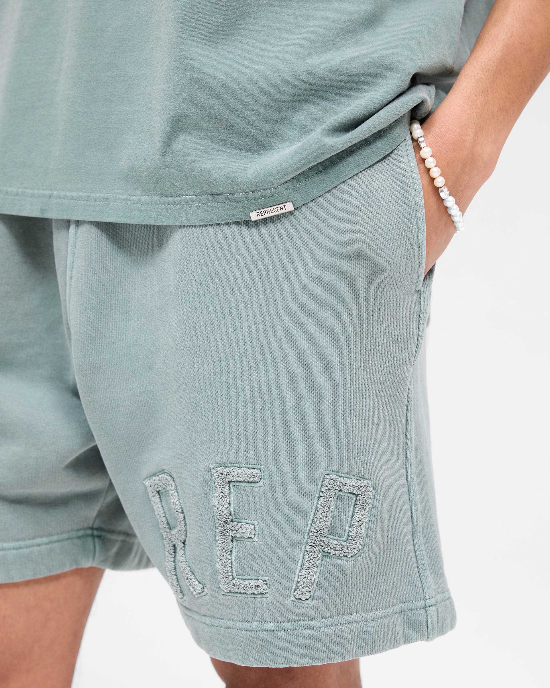Rep Applique Shorts - Forest Green - Image 5