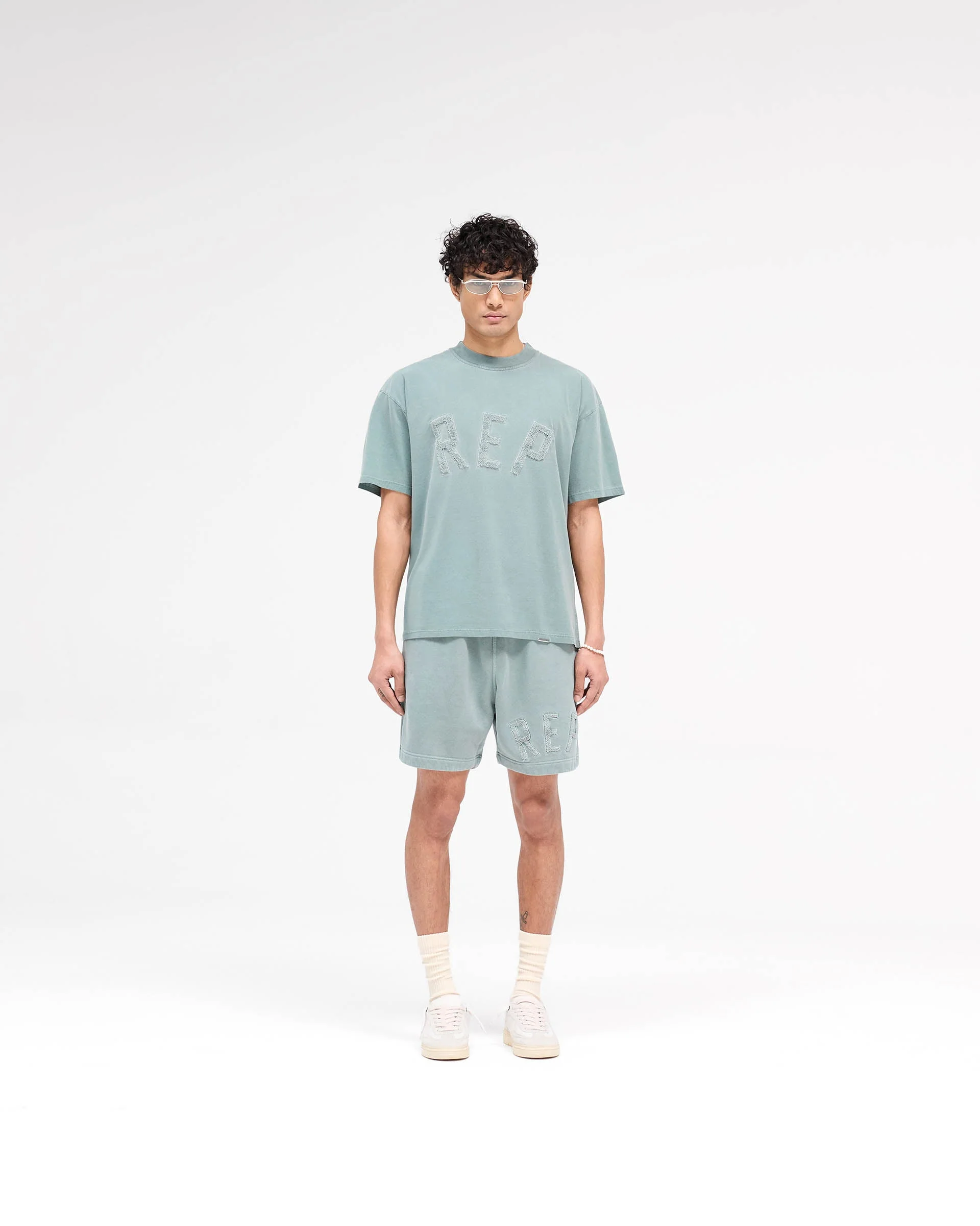 Rep Applique Shorts - Forest Green - Image 6