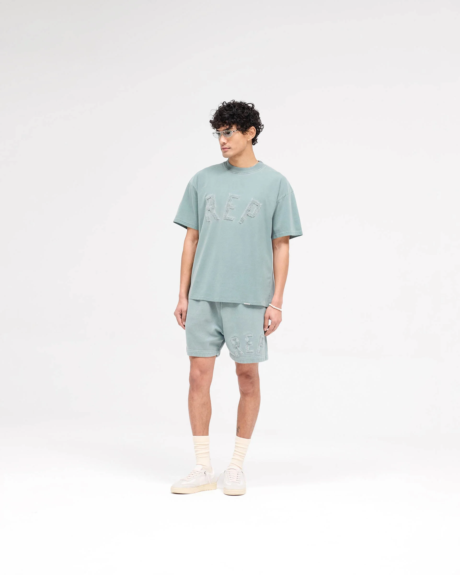 Rep Applique Shorts - Forest Green - Image 7
