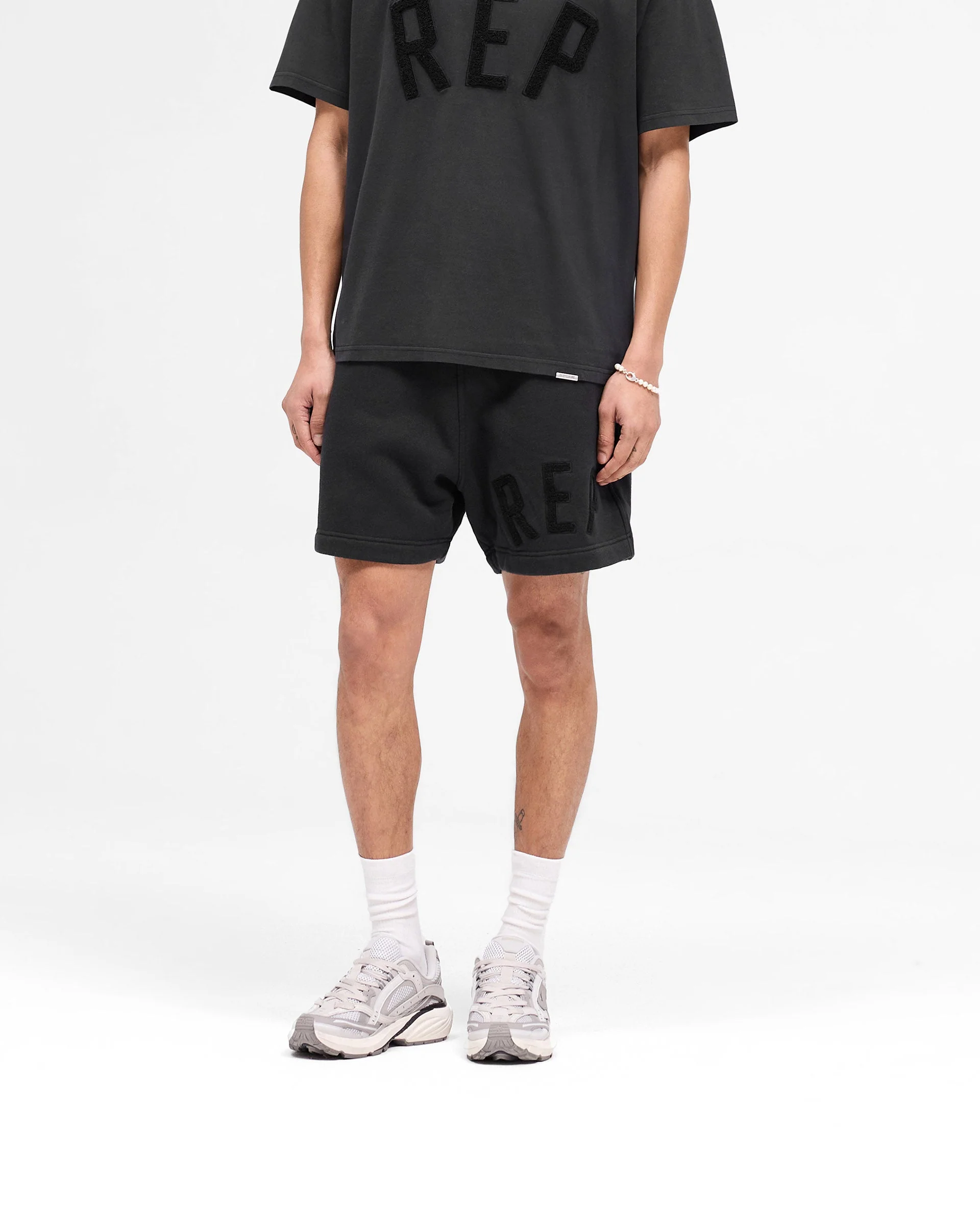 Rep Applique Shorts - Off Black - Image 2