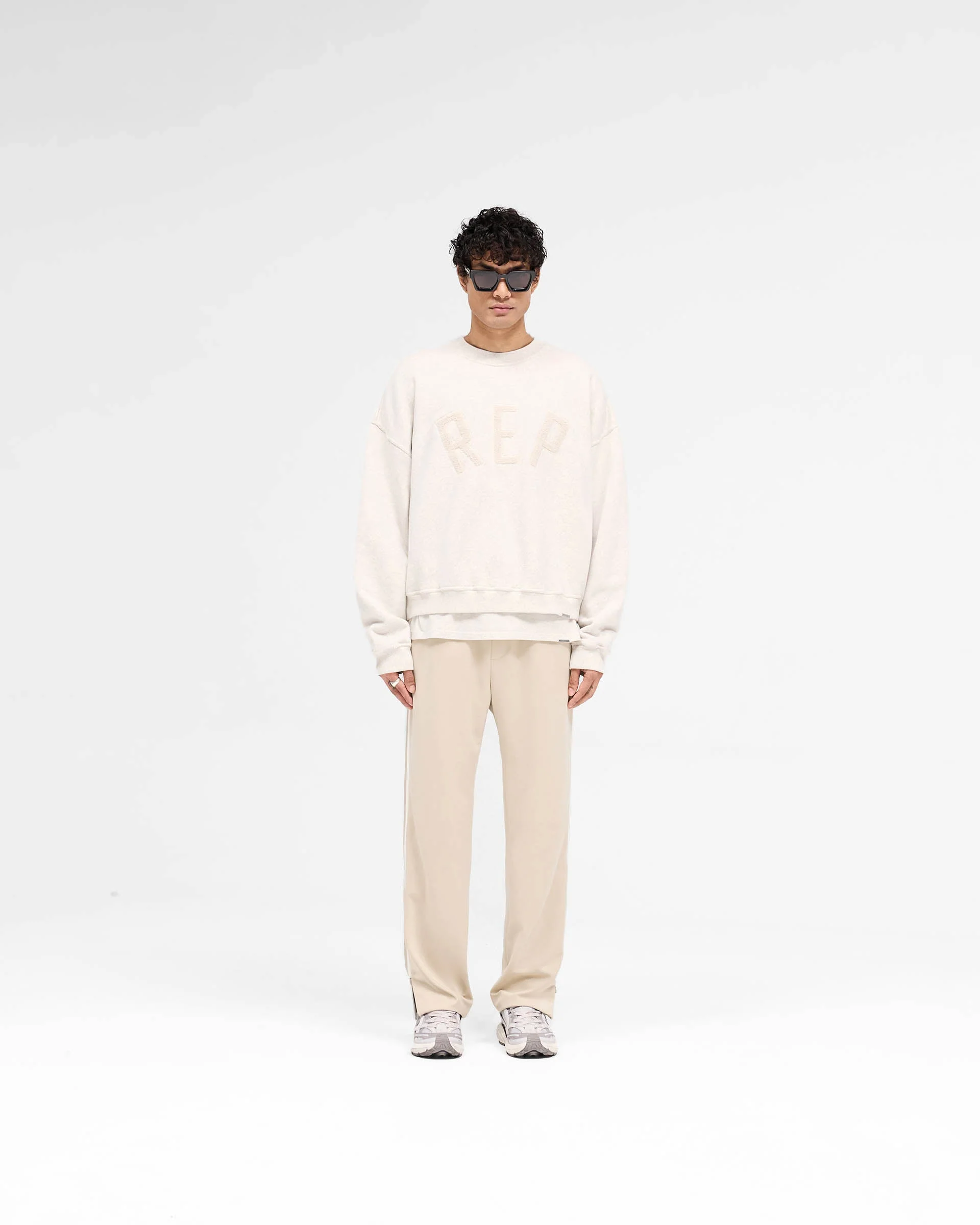 Rep Applique Sweater - Cream Marl - Image 5