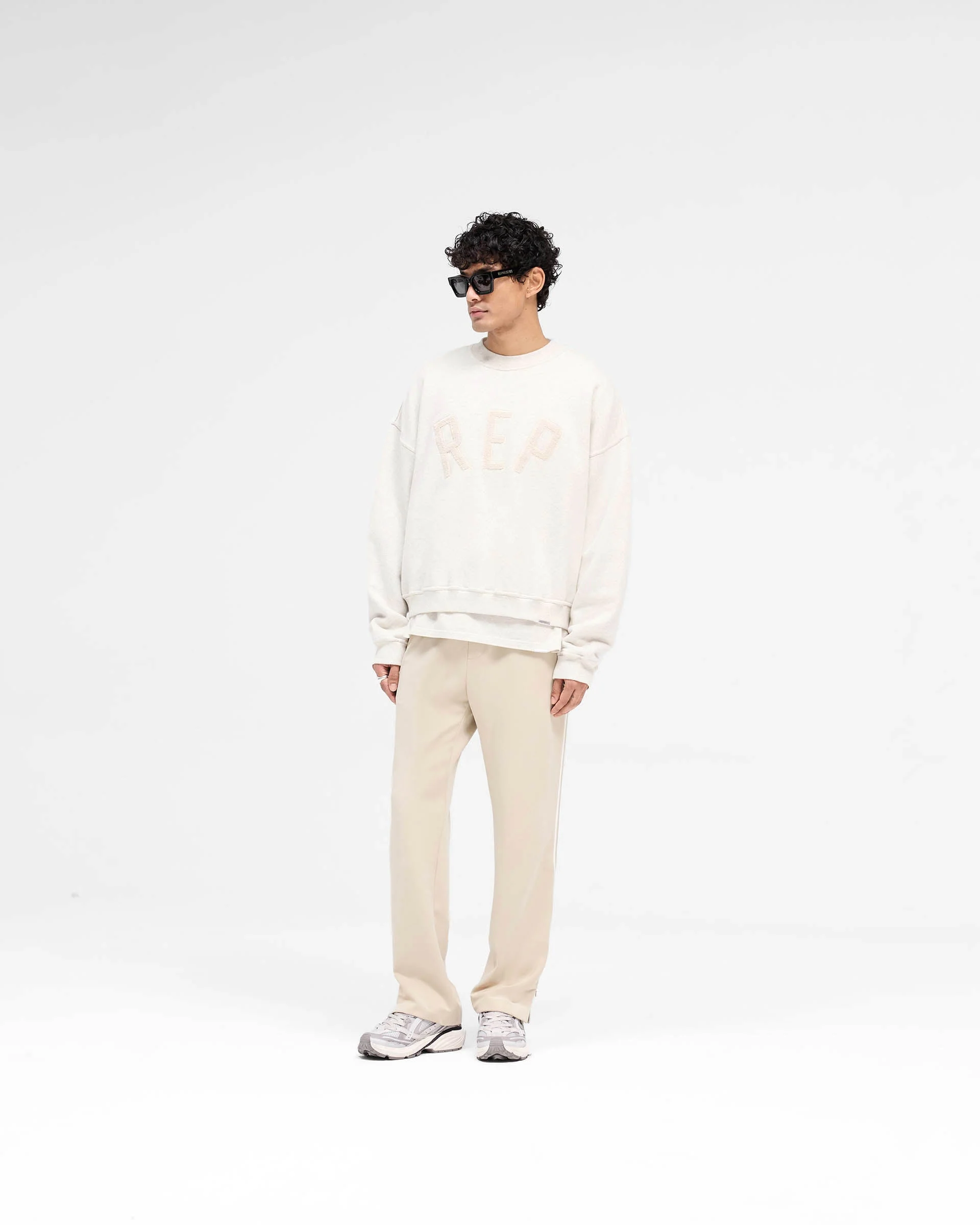 Rep Applique Sweater - Cream Marl - Image 6