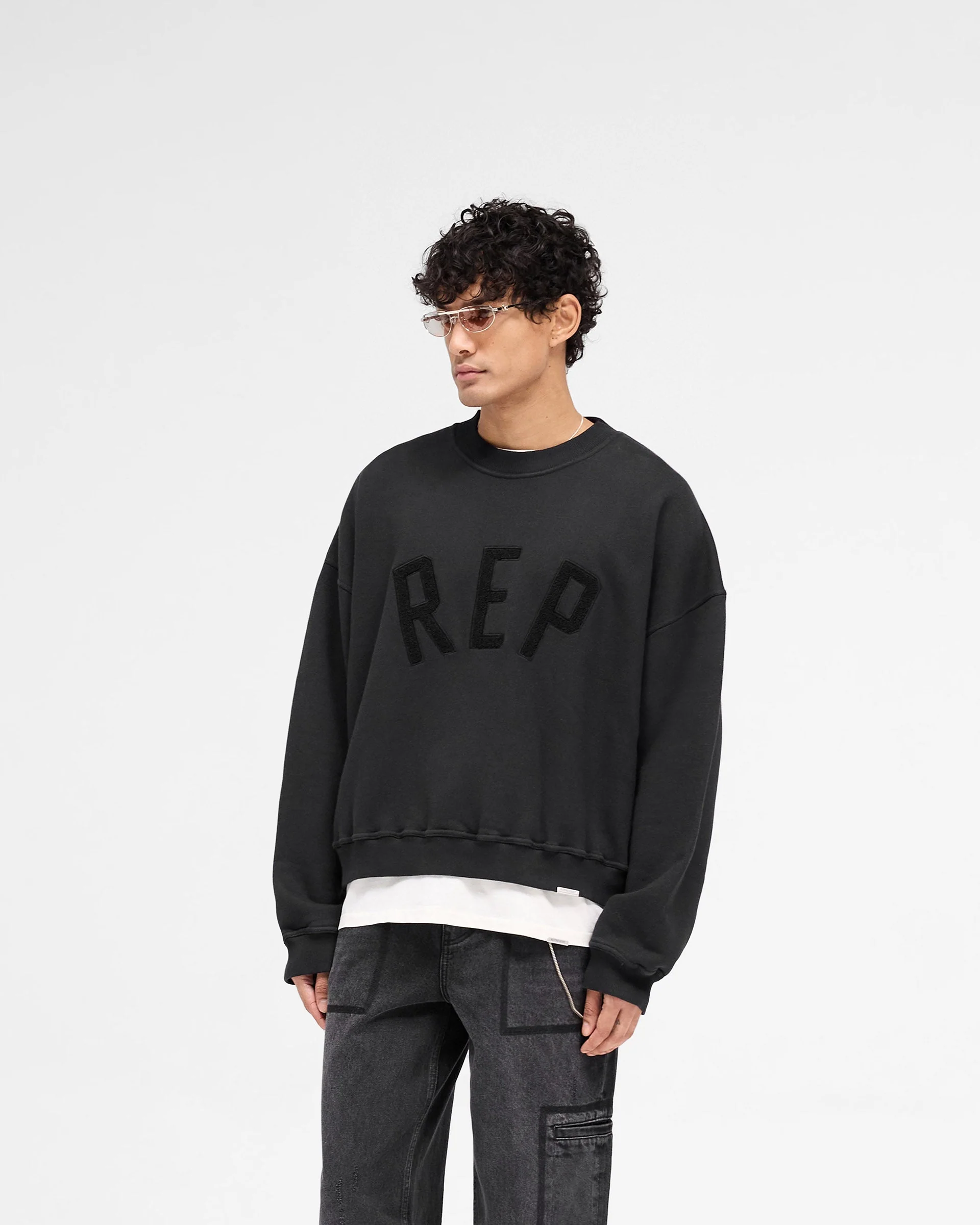 Rep Applique Sweater - Off Black - Image 2