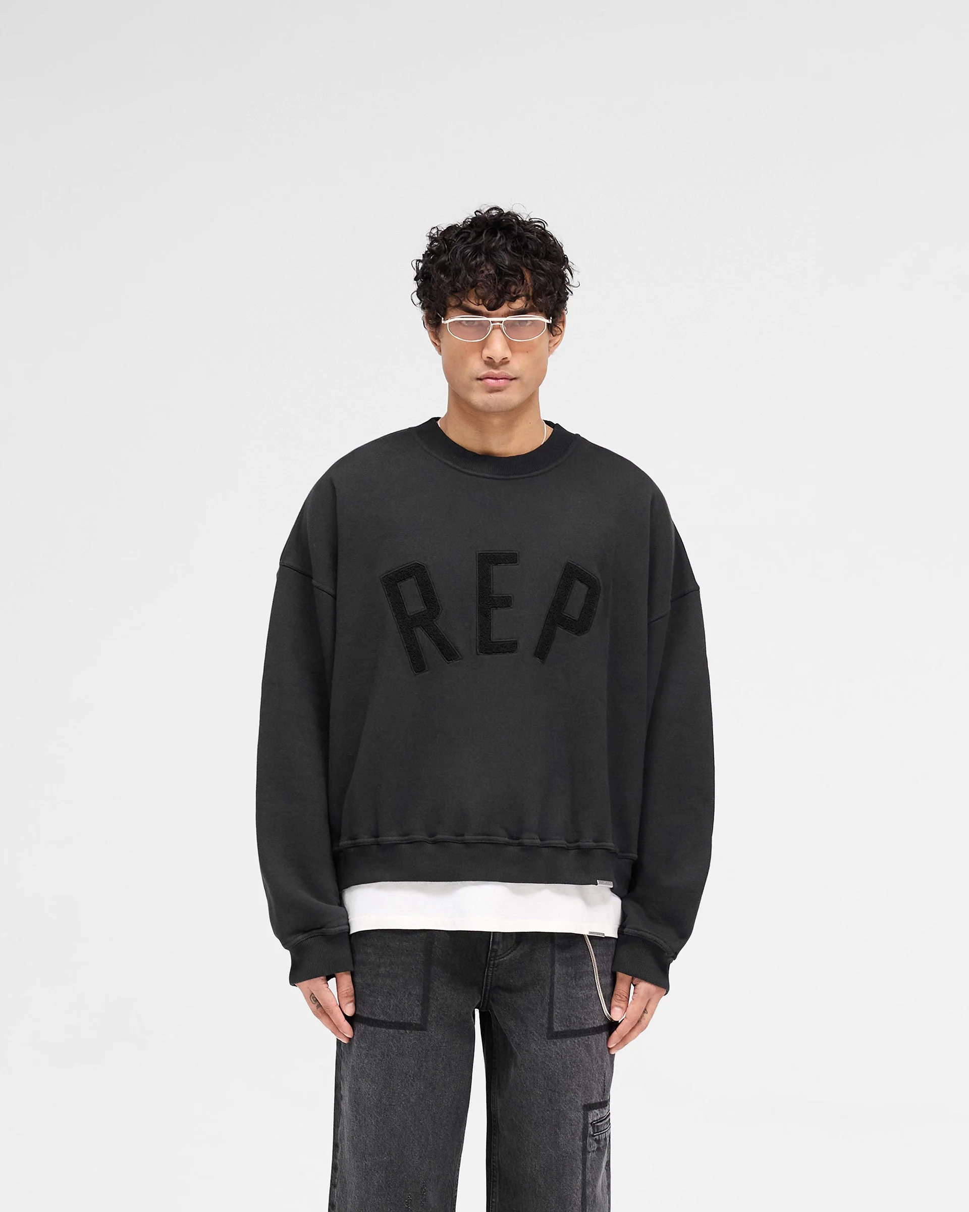 Rep Applique Sweater - Off Black - Image 3