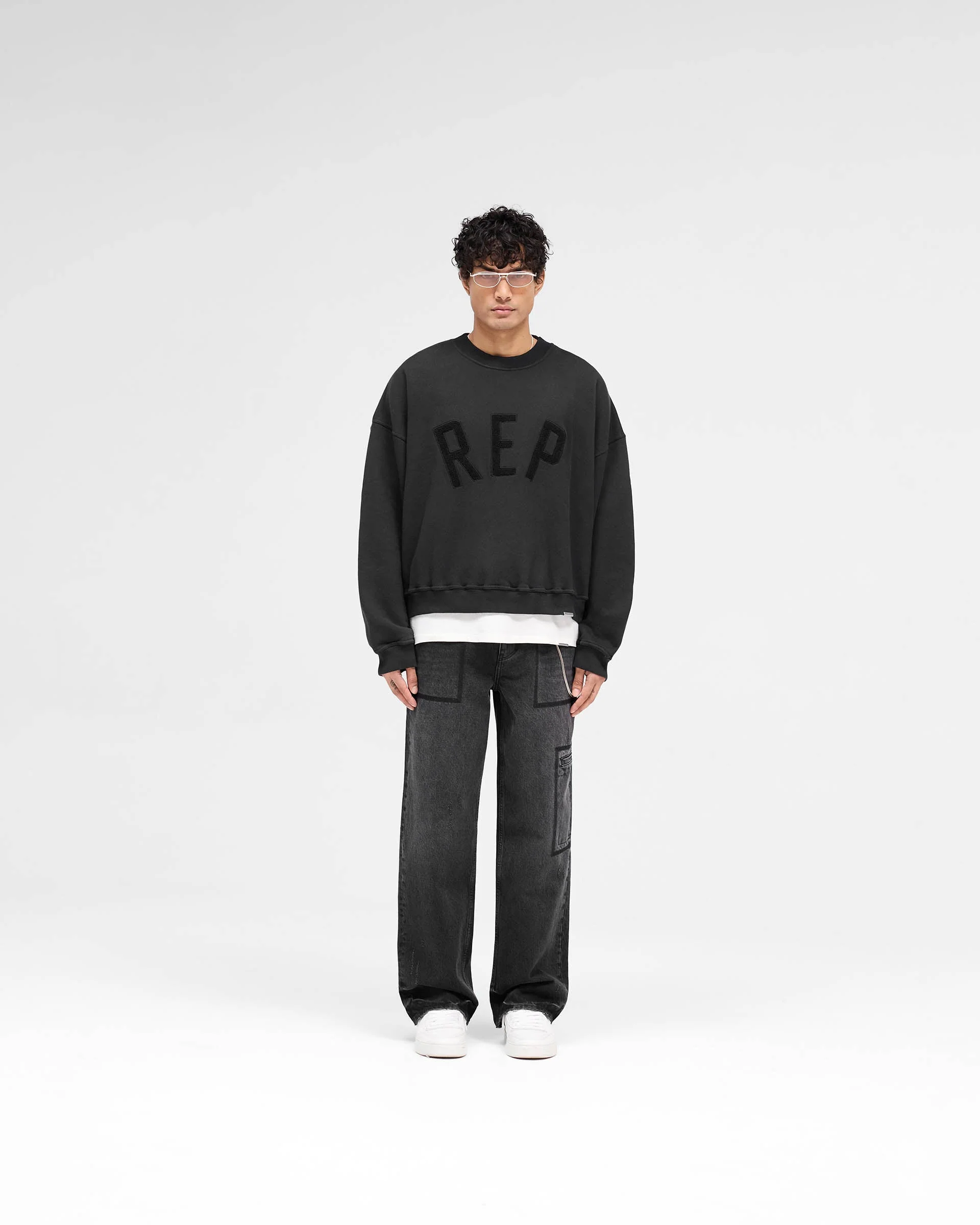 Rep Applique Sweater - Off Black - Image 5