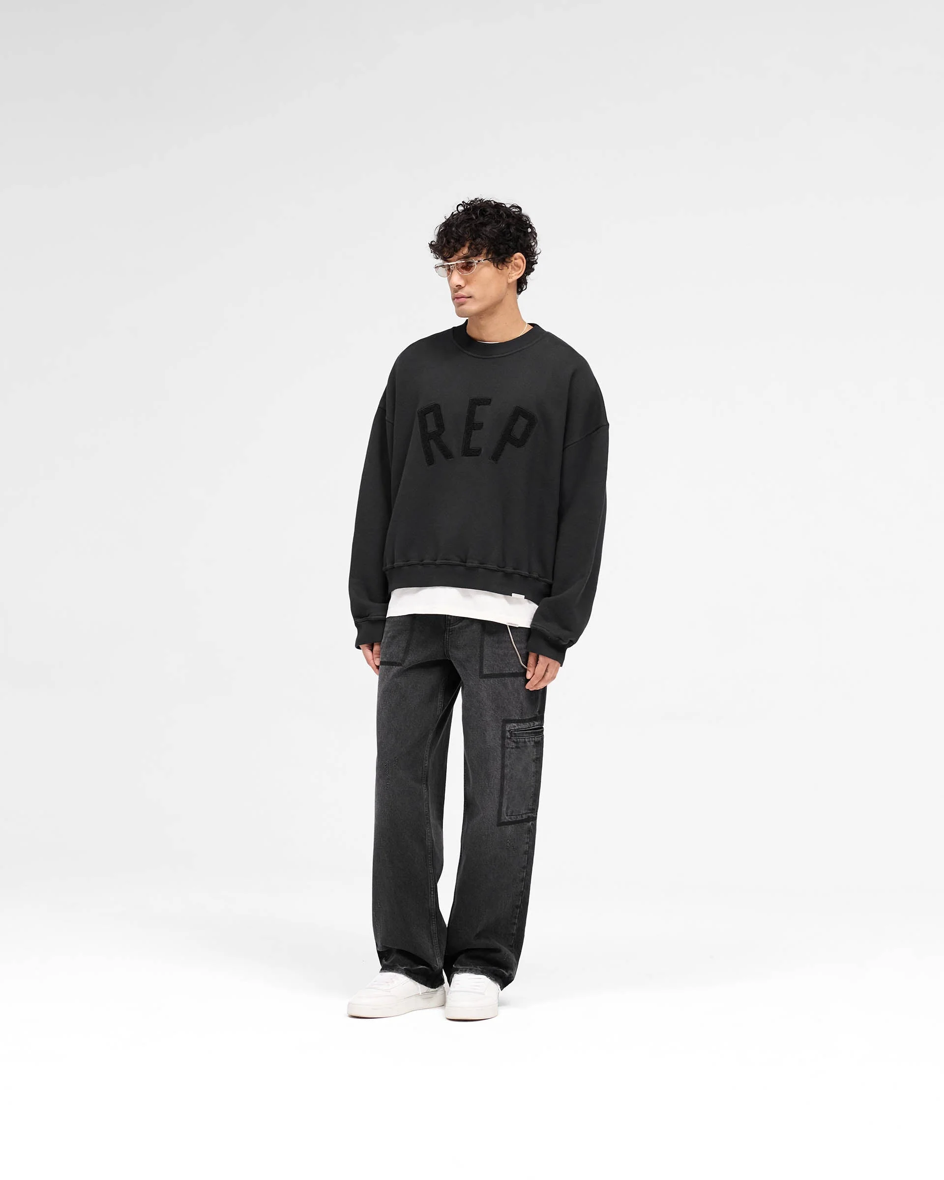 Rep Applique Sweater - Off Black - Image 6