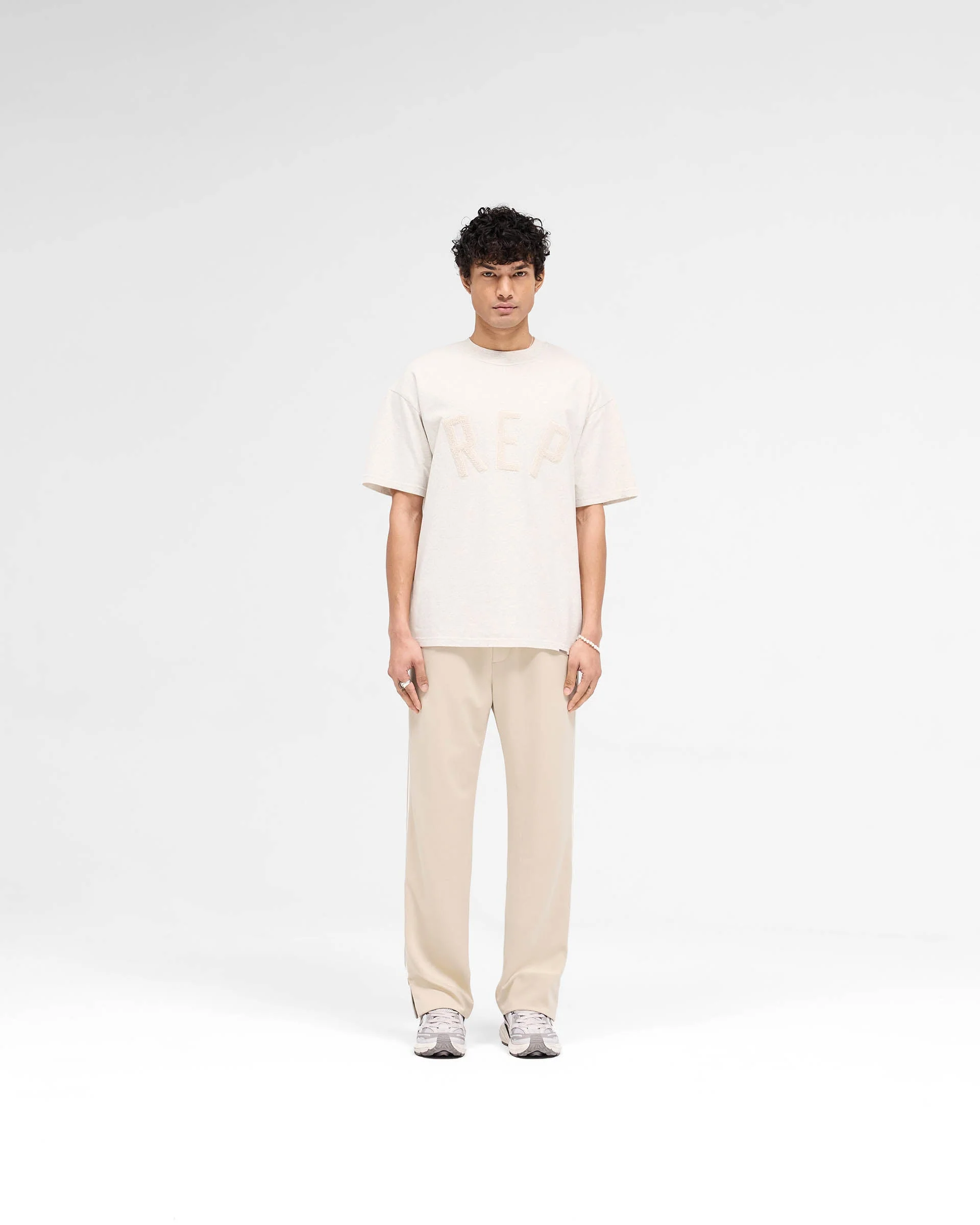 Rep Applique T-Shirt - Cream Marl - Image 5