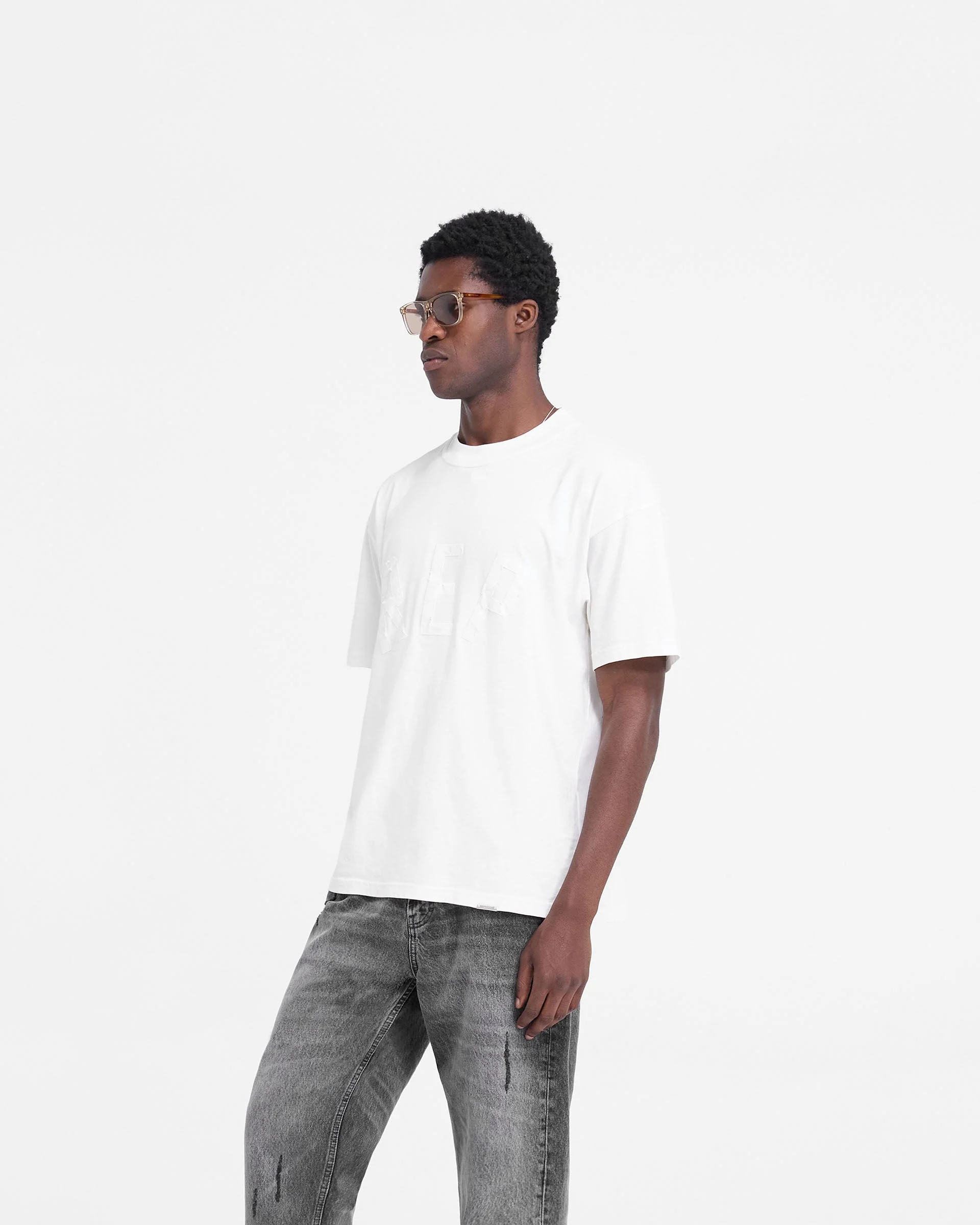 Rep Applique T-Shirt - Flat White - Image 2