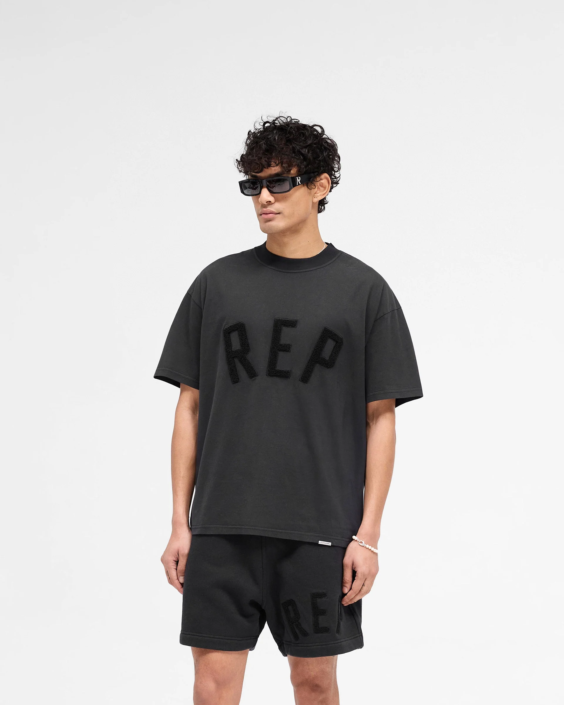 Rep Applique T-Shirt - Off Black - Image 2