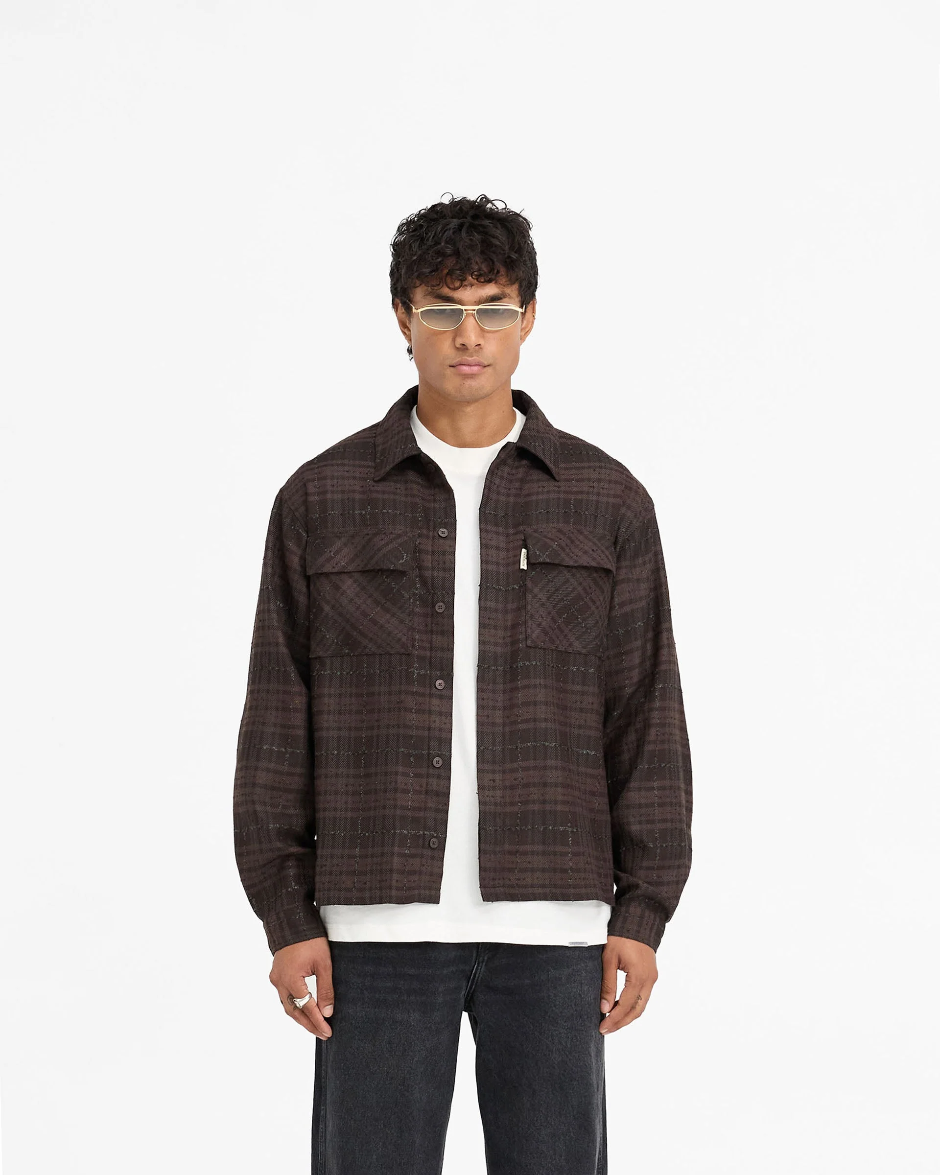 Rep Flannel Shirt - Coffee - Image 3