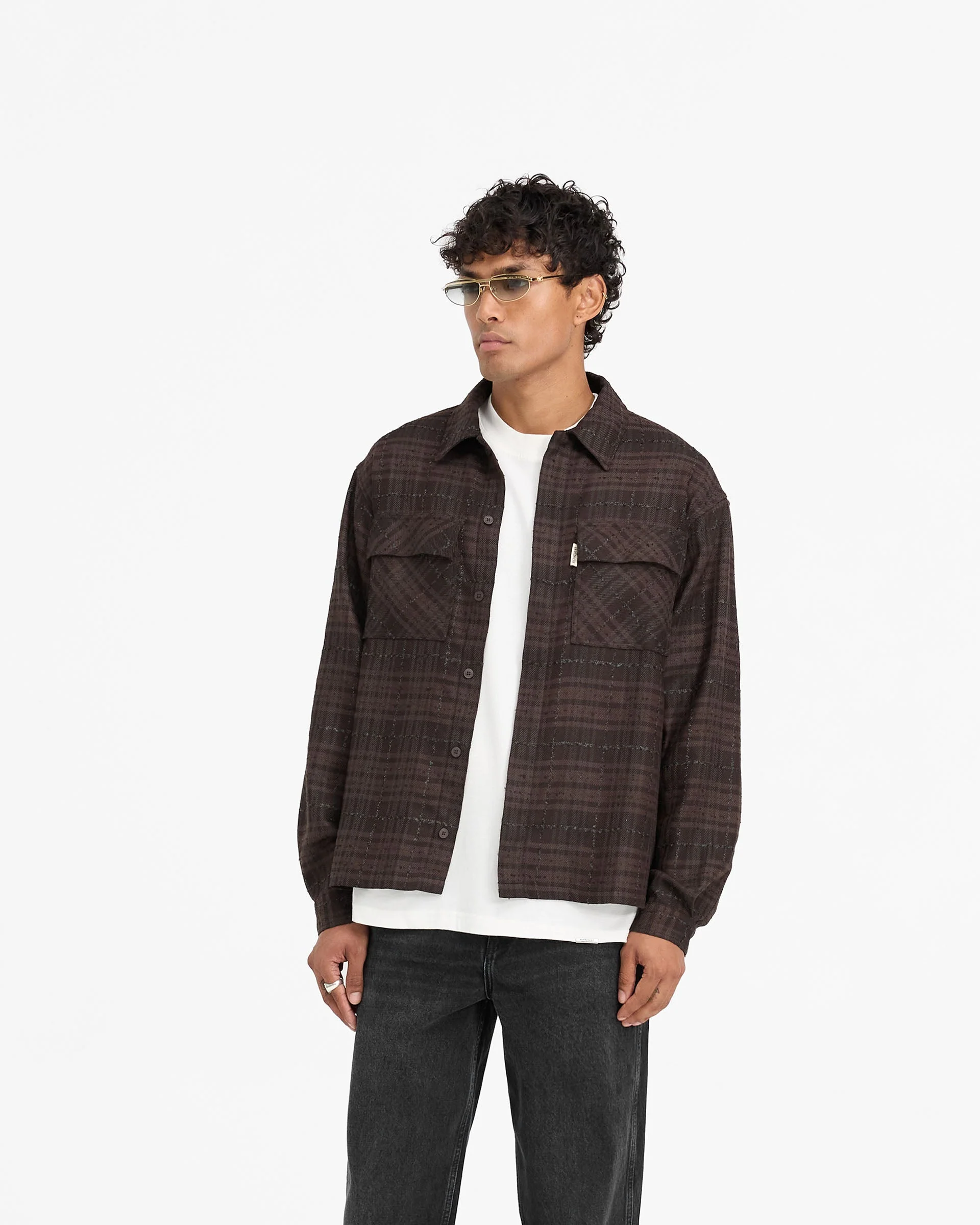 Rep Flannel Shirt - Coffee - Image 4
