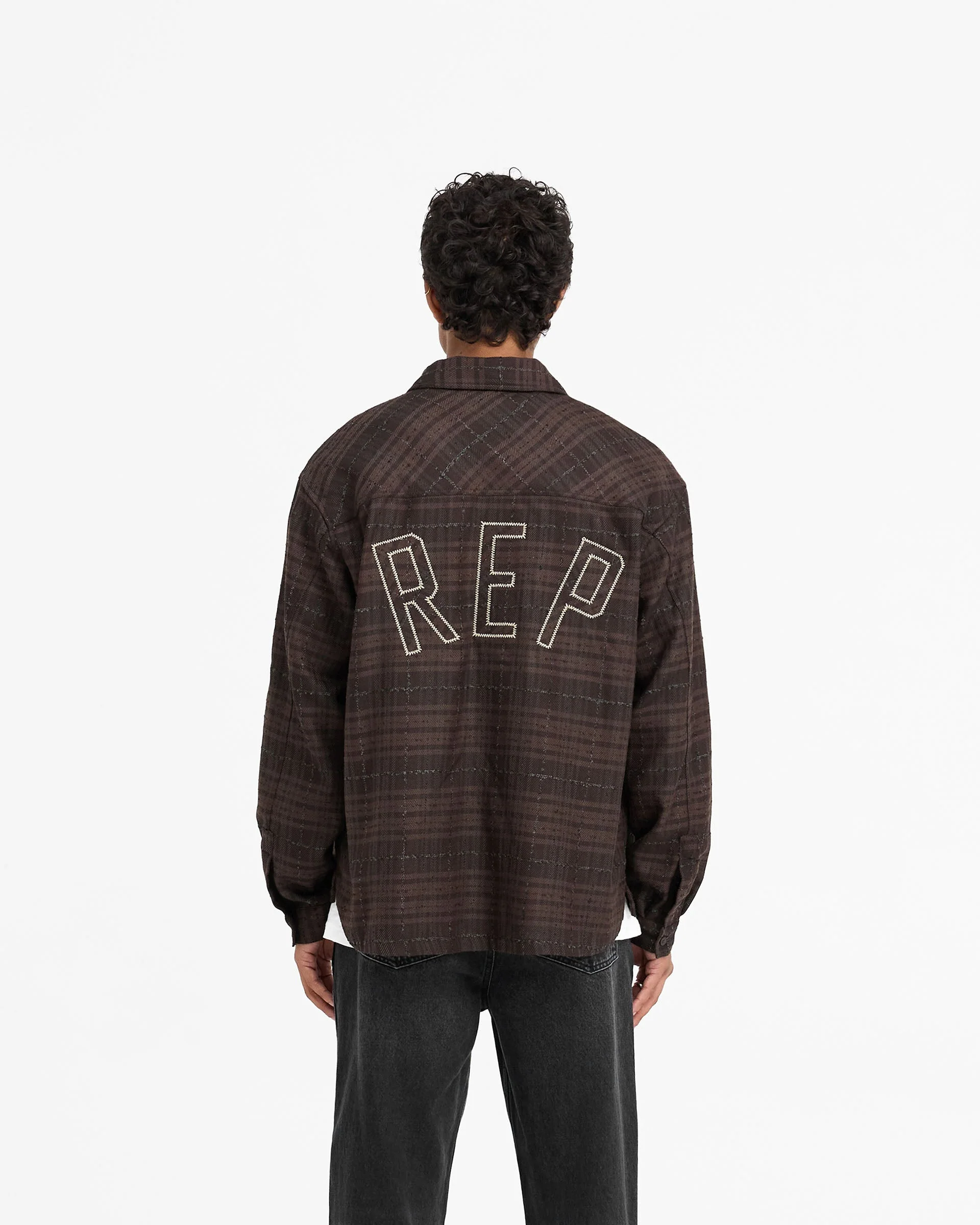 Rep Flannel Shirt - Coffee - Image 5