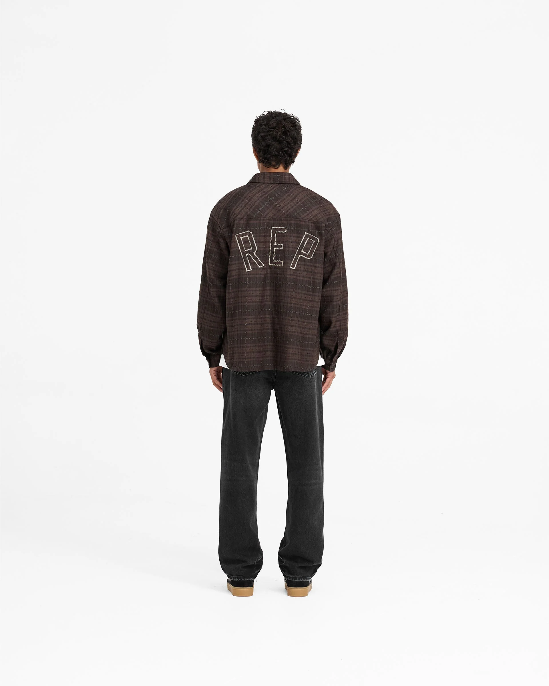 Rep Flannel Shirt - Coffee - Image 8