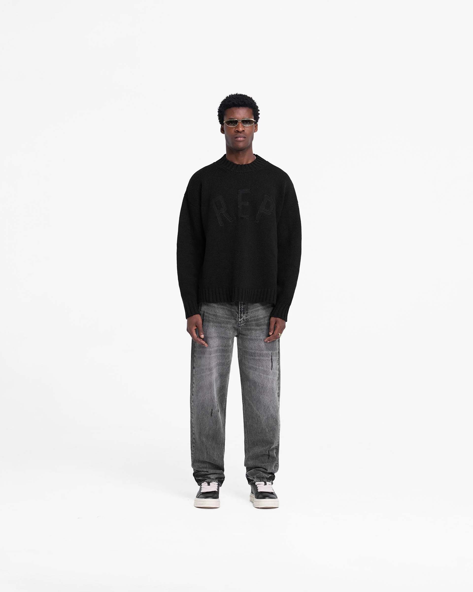 Rep Knit Jumper - Black - Image 5